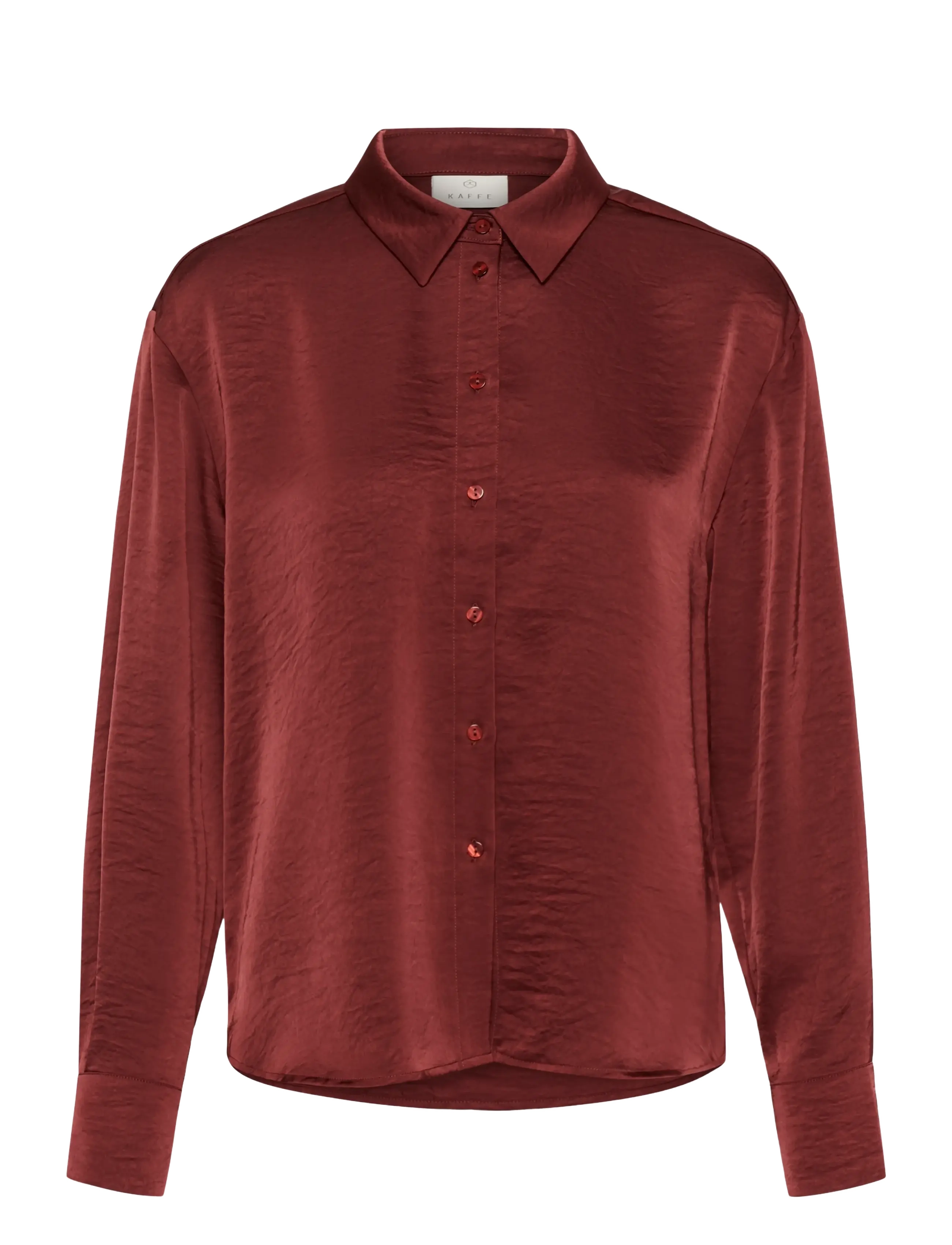 Kaffe KArory Cropped Shirt - Bluser & Skjorter - PORT / burgundy