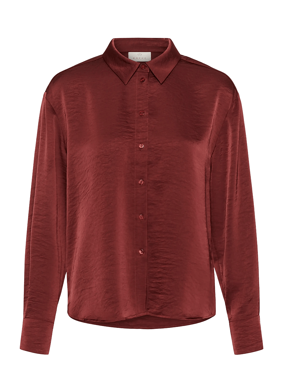 Kaffe - KArory Cropped Shirt - port - 0