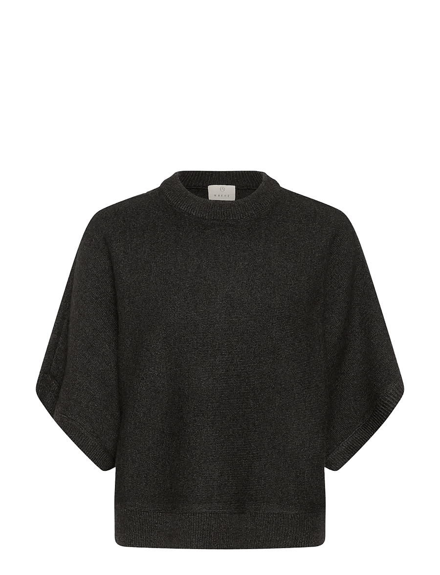 Kaffe - KAbarbara Wing SL Pullover - pullover - dark grey melange - 0