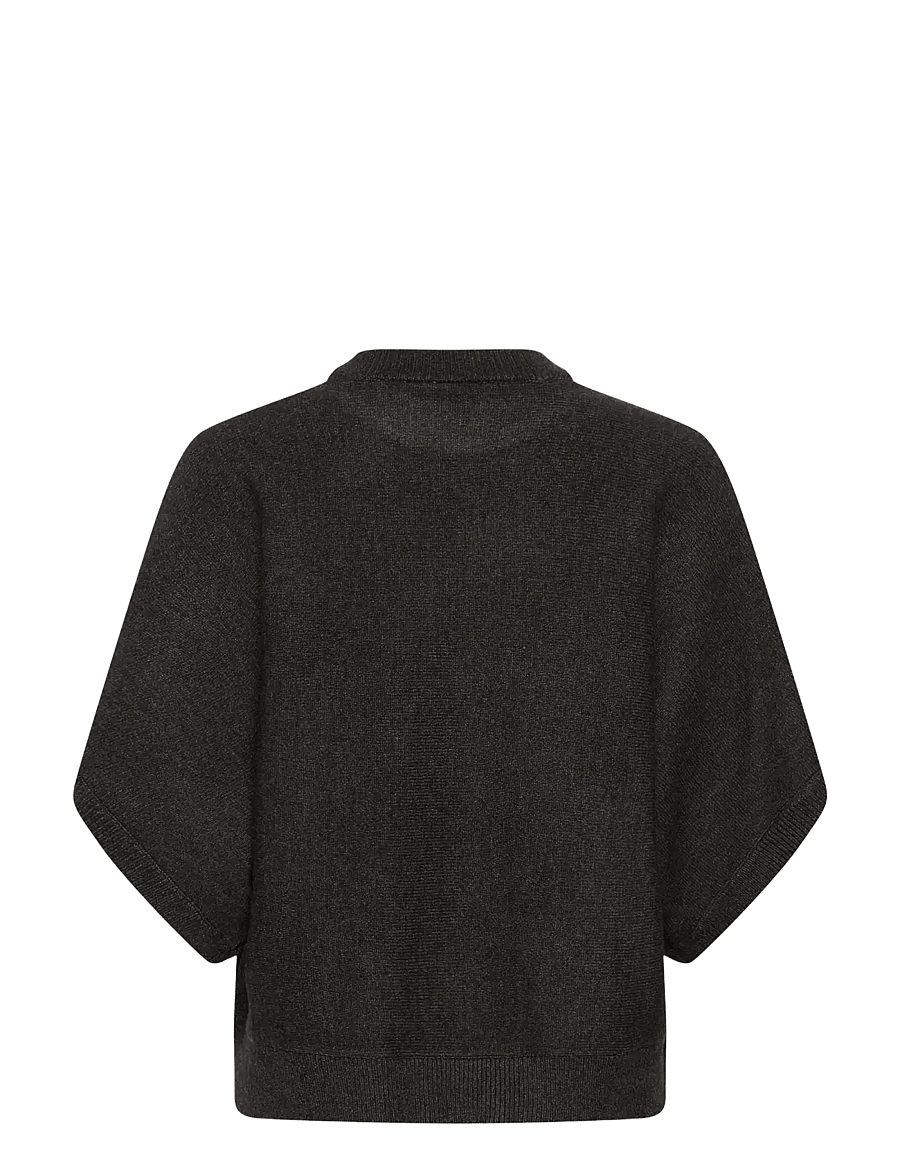 Kaffe - KAbarbara Wing SL Pullover - pullover - dark grey melange - 1