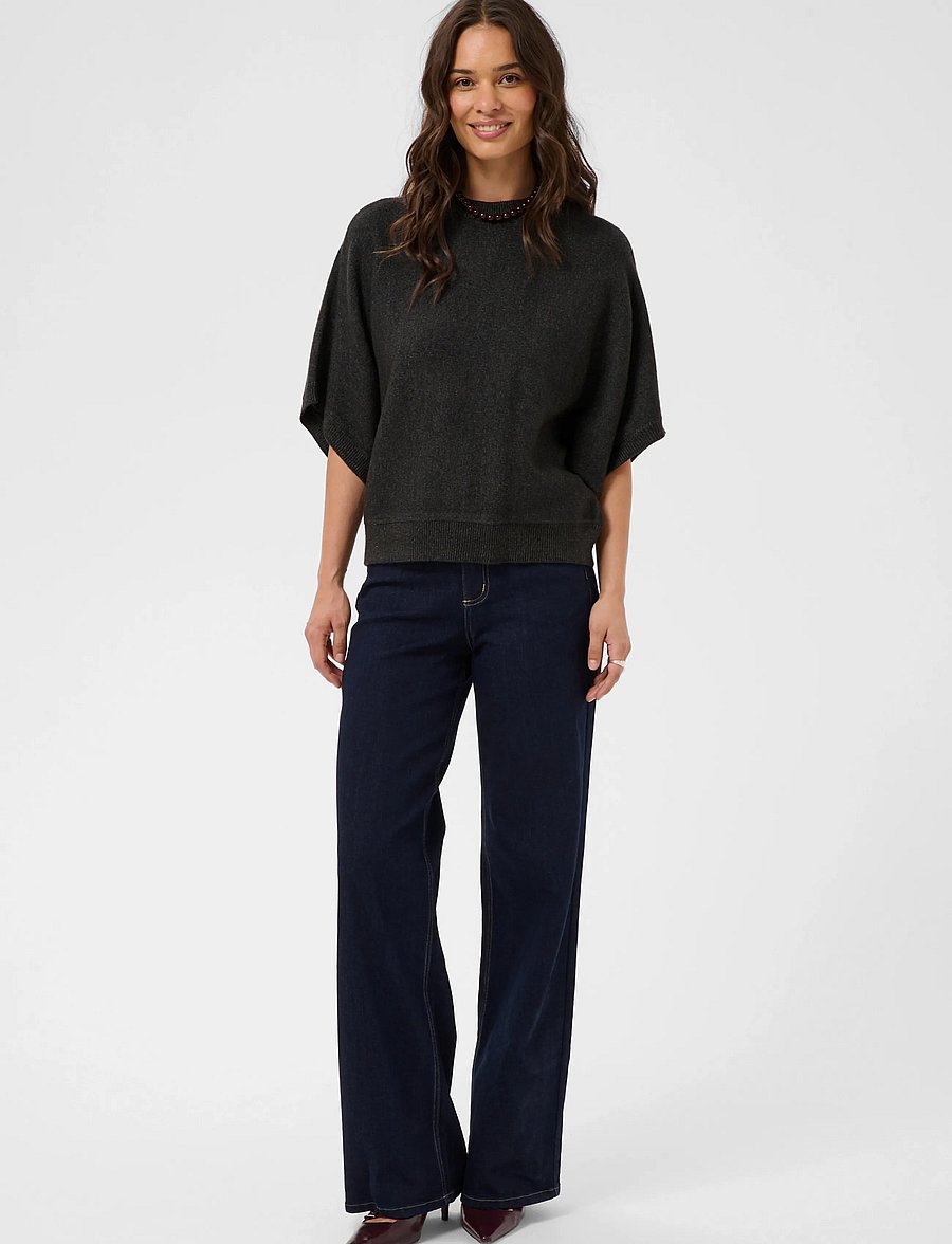 Kaffe - KAbarbara Wing SL Pullover - pullover - dark grey melange - 3