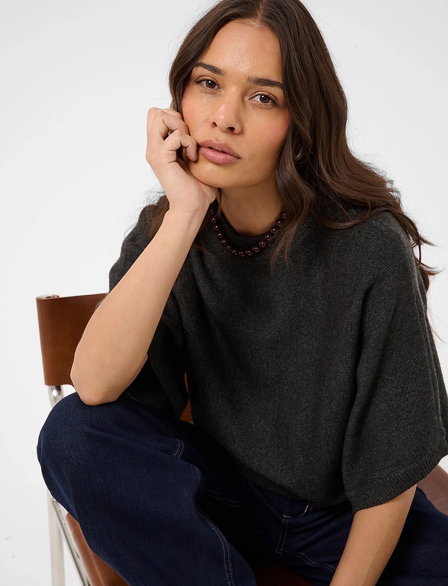 Kaffe - KAbarbara Wing SL Pullover - pullover - dark grey melange - 5