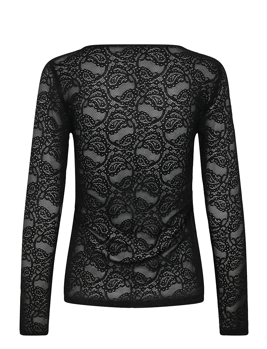 Kaffe - KAlucia T-Shirt - long-sleeved tops - black deep - 1