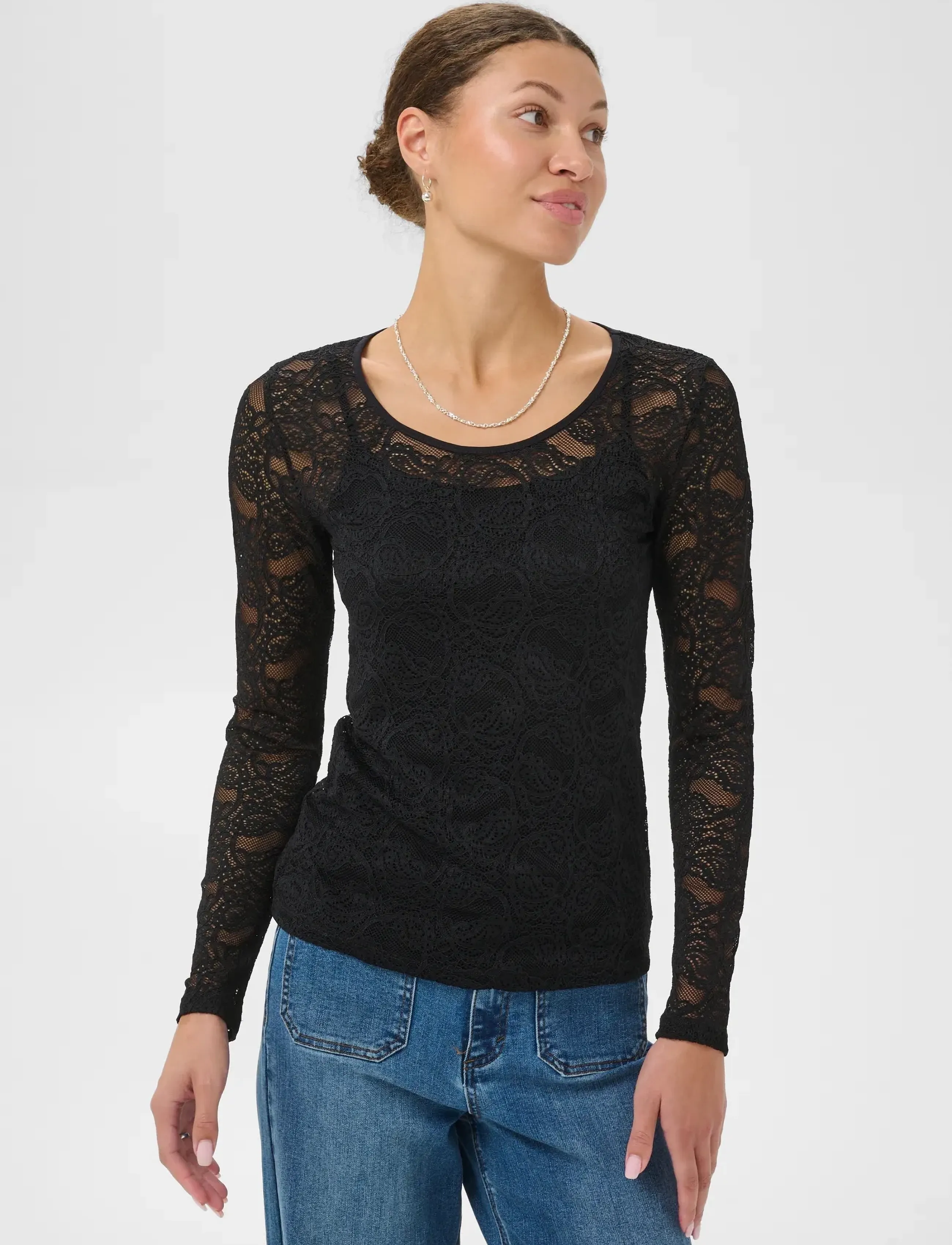 Kaffe - KAlucia T-Shirt - long-sleeved tops - black deep - 2