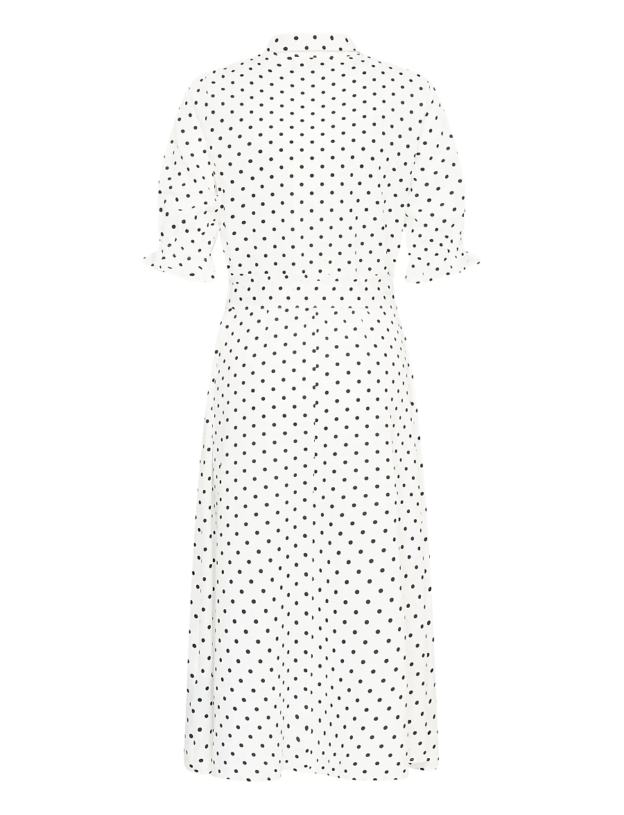 Kaffe - KAdolly Dress - skjortklänningar - chalk w/ black dots - 2