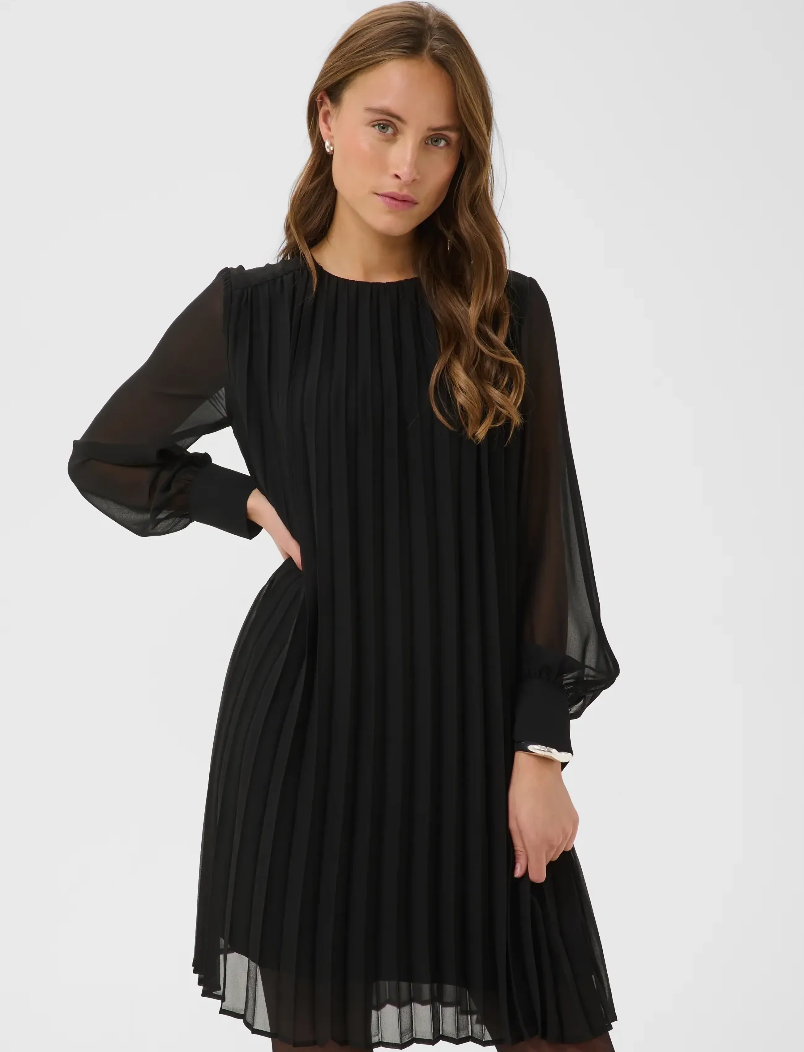 Kaffe - KAeloise Dress - midi dresses - black deep - 2
