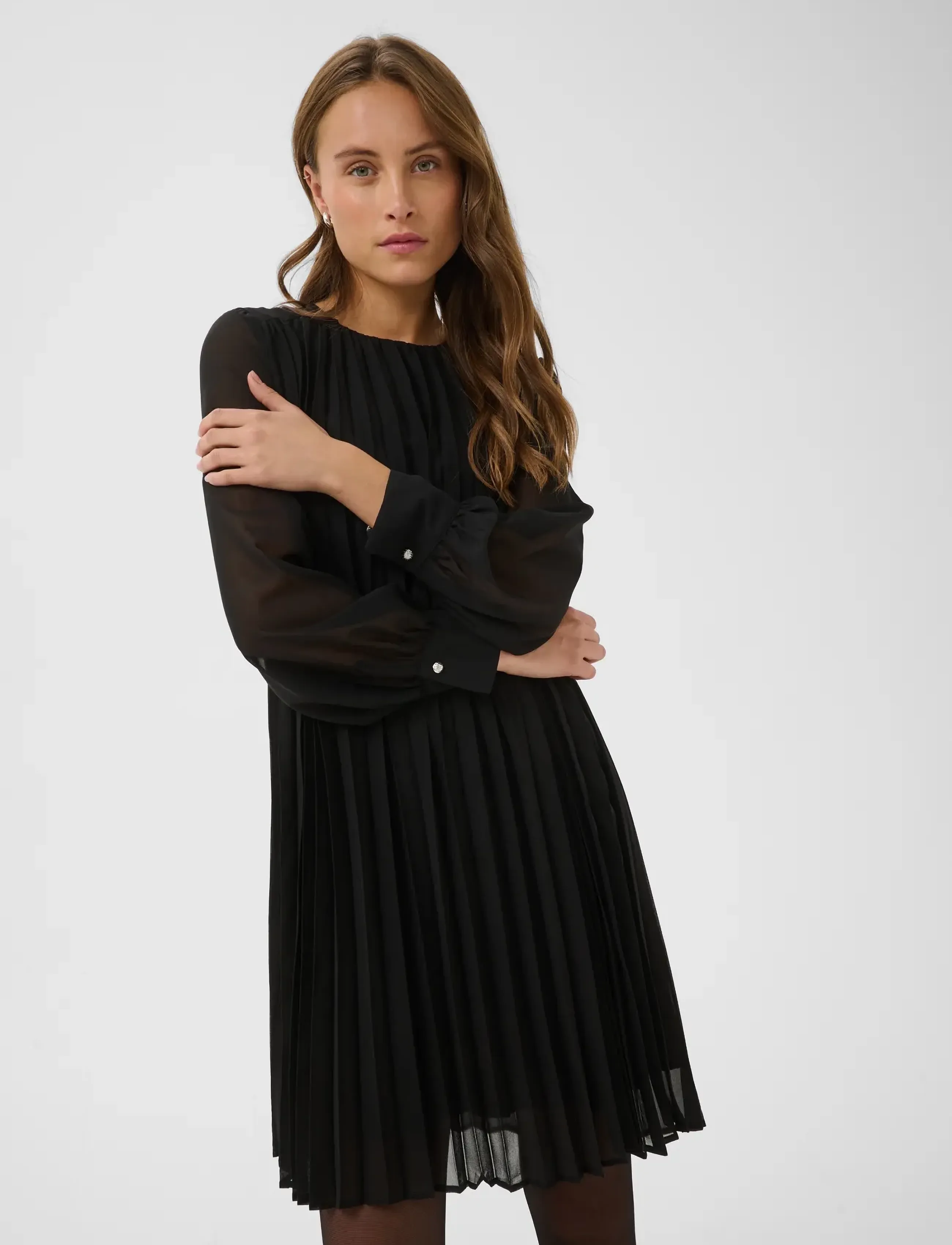 Kaffe - KAeloise Dress - midi dresses - black deep - 5