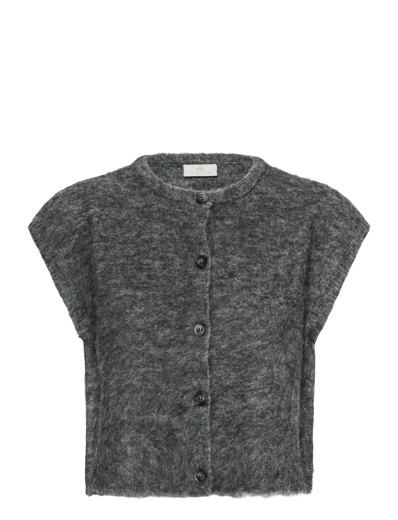 Kaffe KAjordan Knit Vest - Stickat - DARK GREY MELANGE / grey