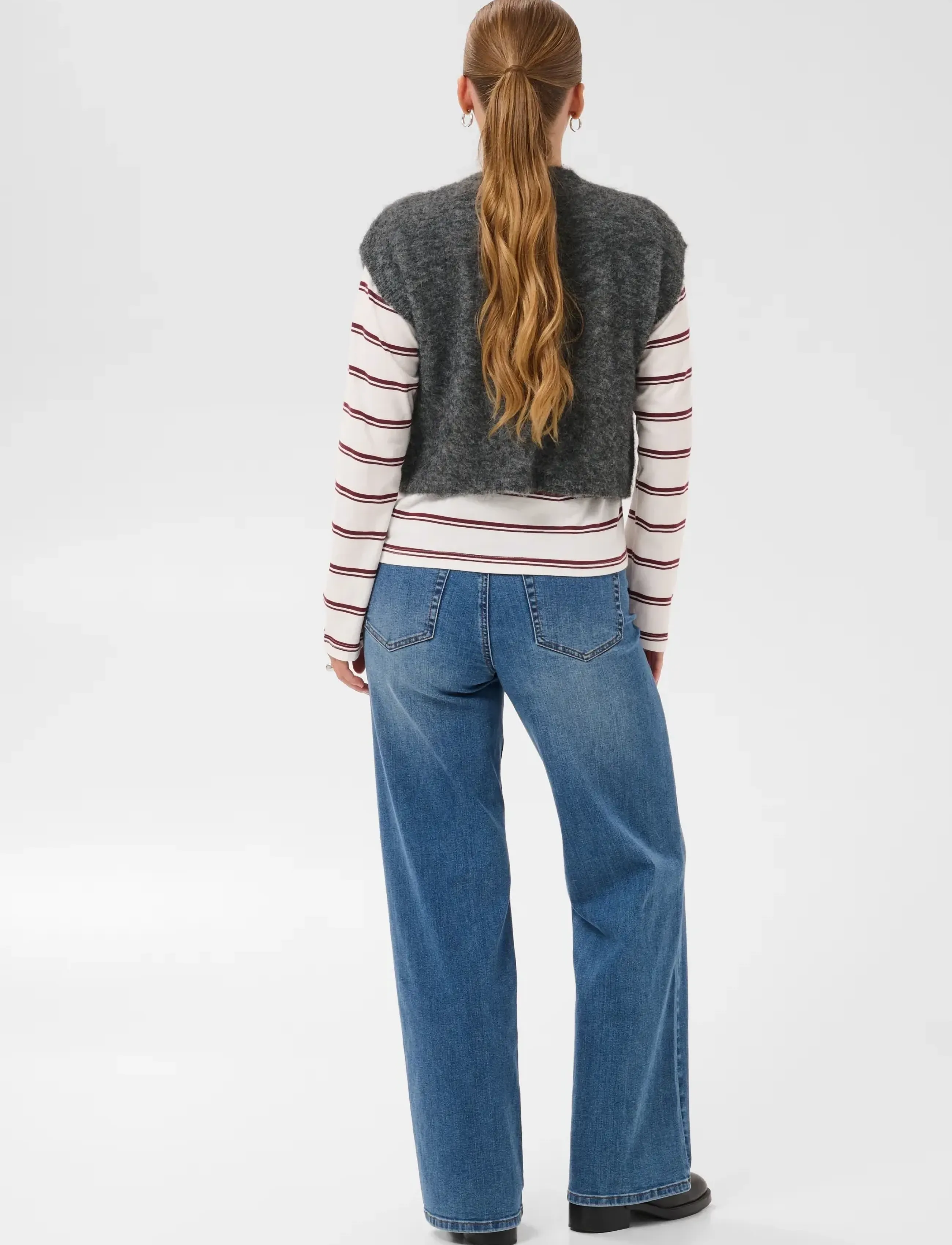 Kaffe - KAjordan Knit Vest - knitted vests - dark grey melange - 4