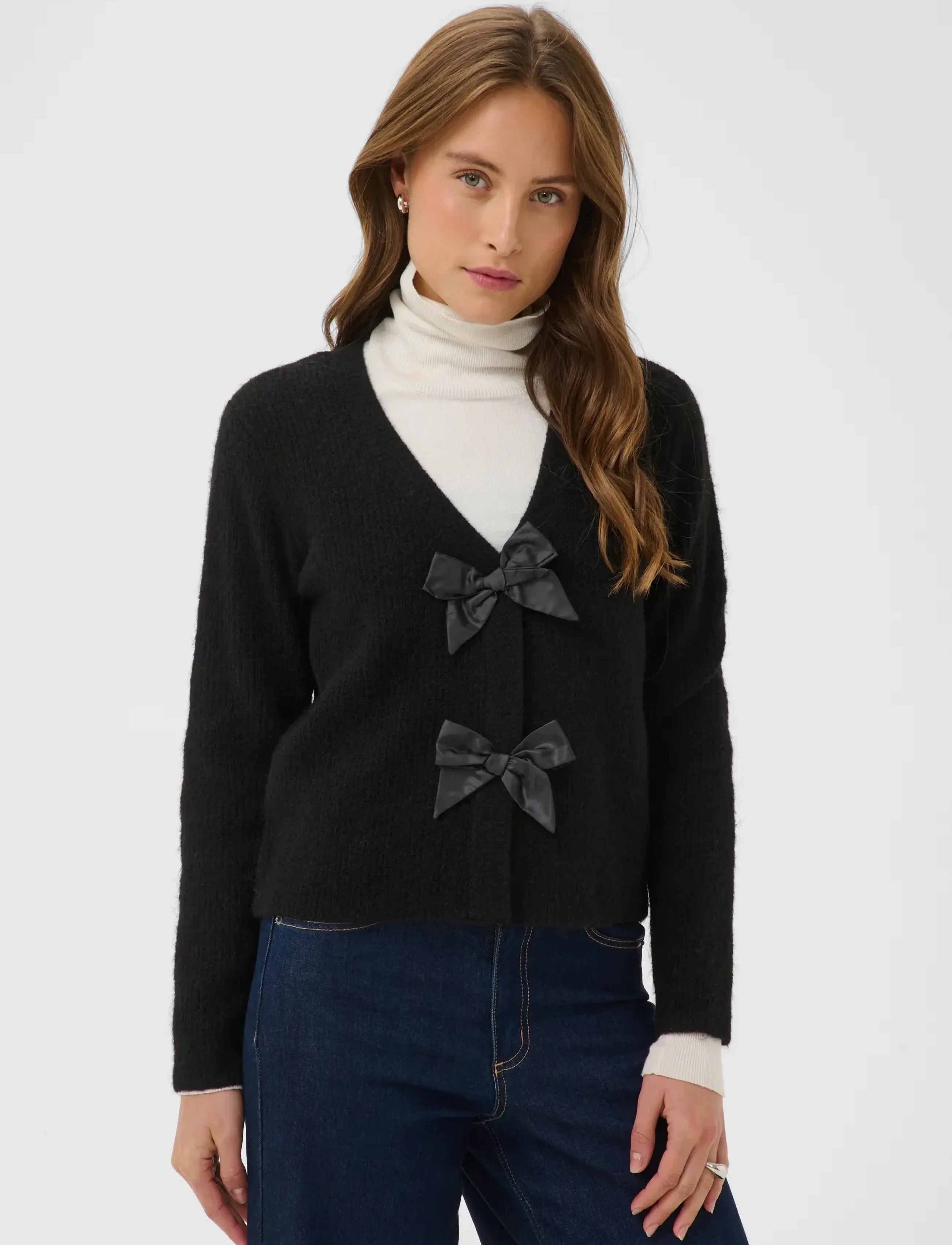 Kaffe - KAmay Knit Cardigan - autumn clothing - black deep - 2