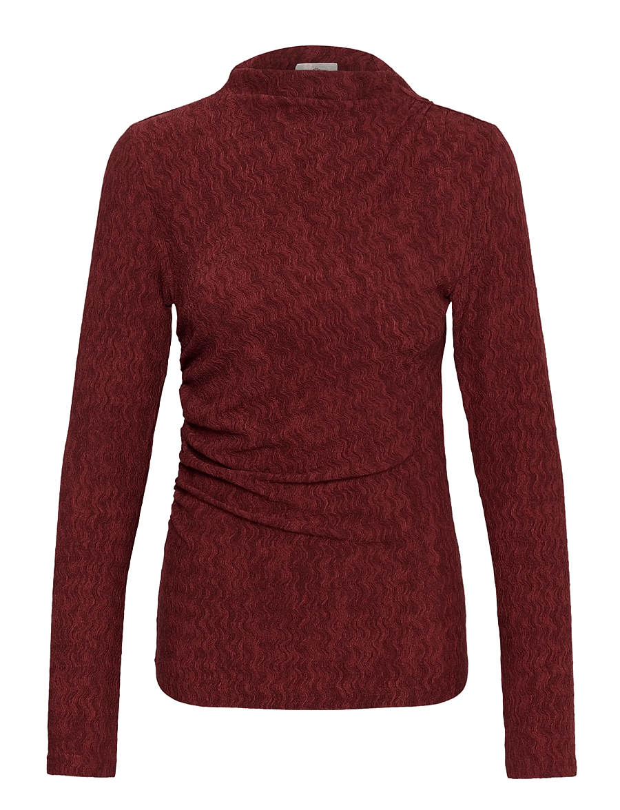 Kaffe - KArita Jersey Blouse - pikkade varrukatega pluusid - port - 0
