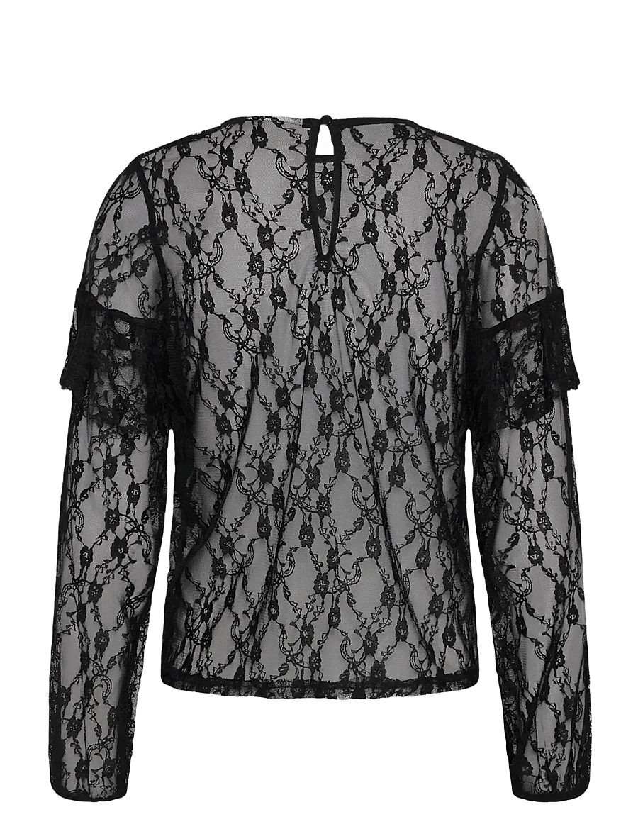 Kaffe - KAace Blouse - long sleeved blouses - black deep - 1