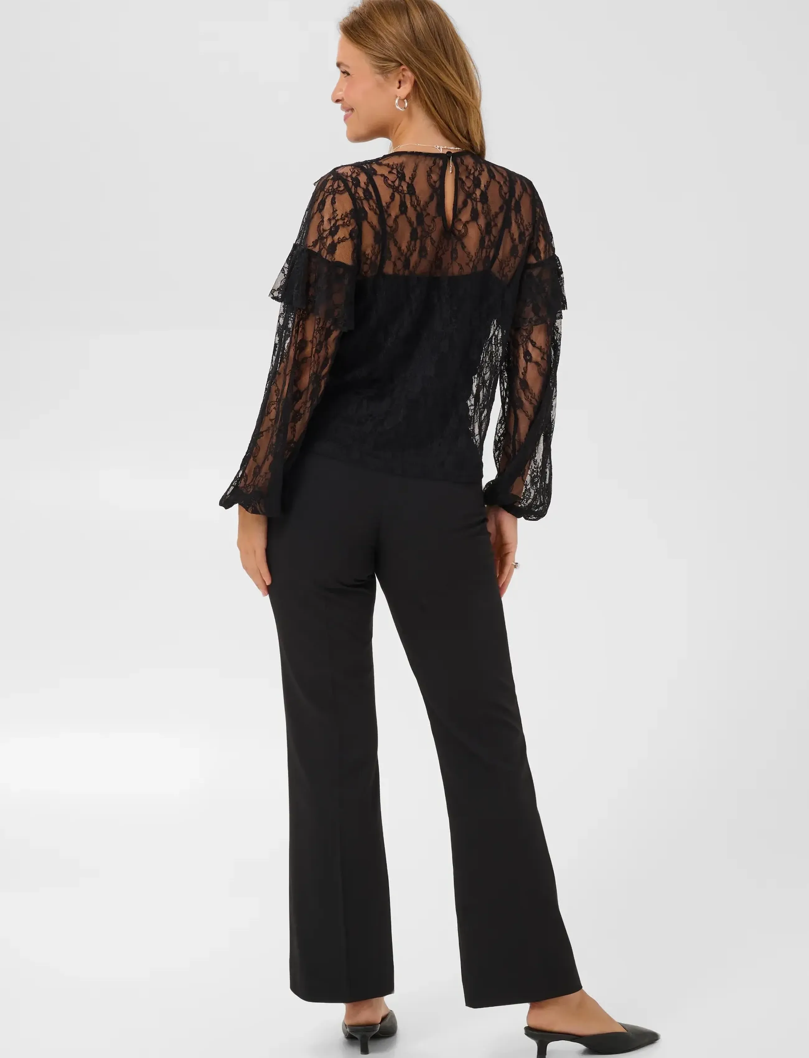 Kaffe - KAace Blouse - long sleeved blouses - black deep - 4