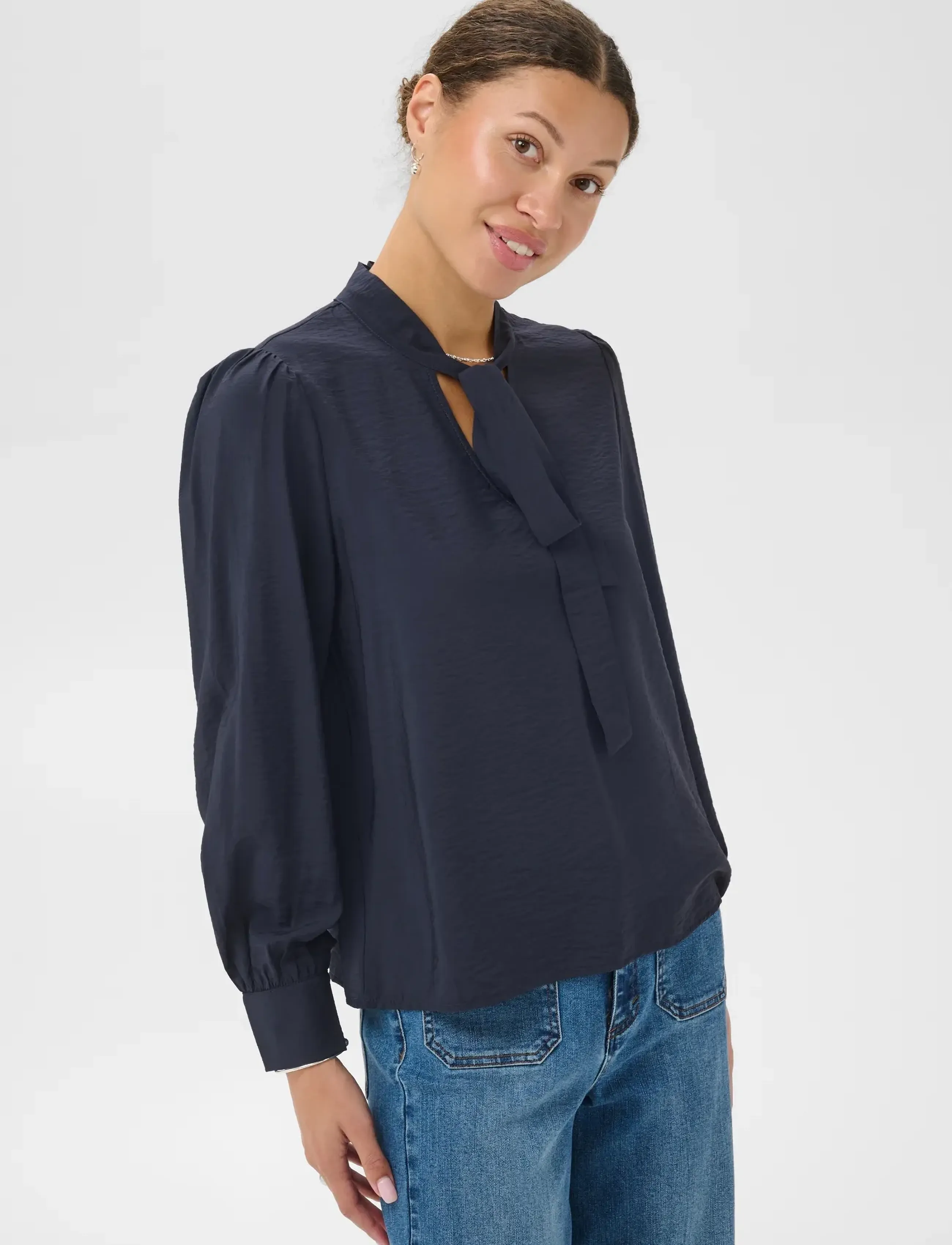 Kaffe - KAmaria Blouse - langärmelige blusen - graphite - 2