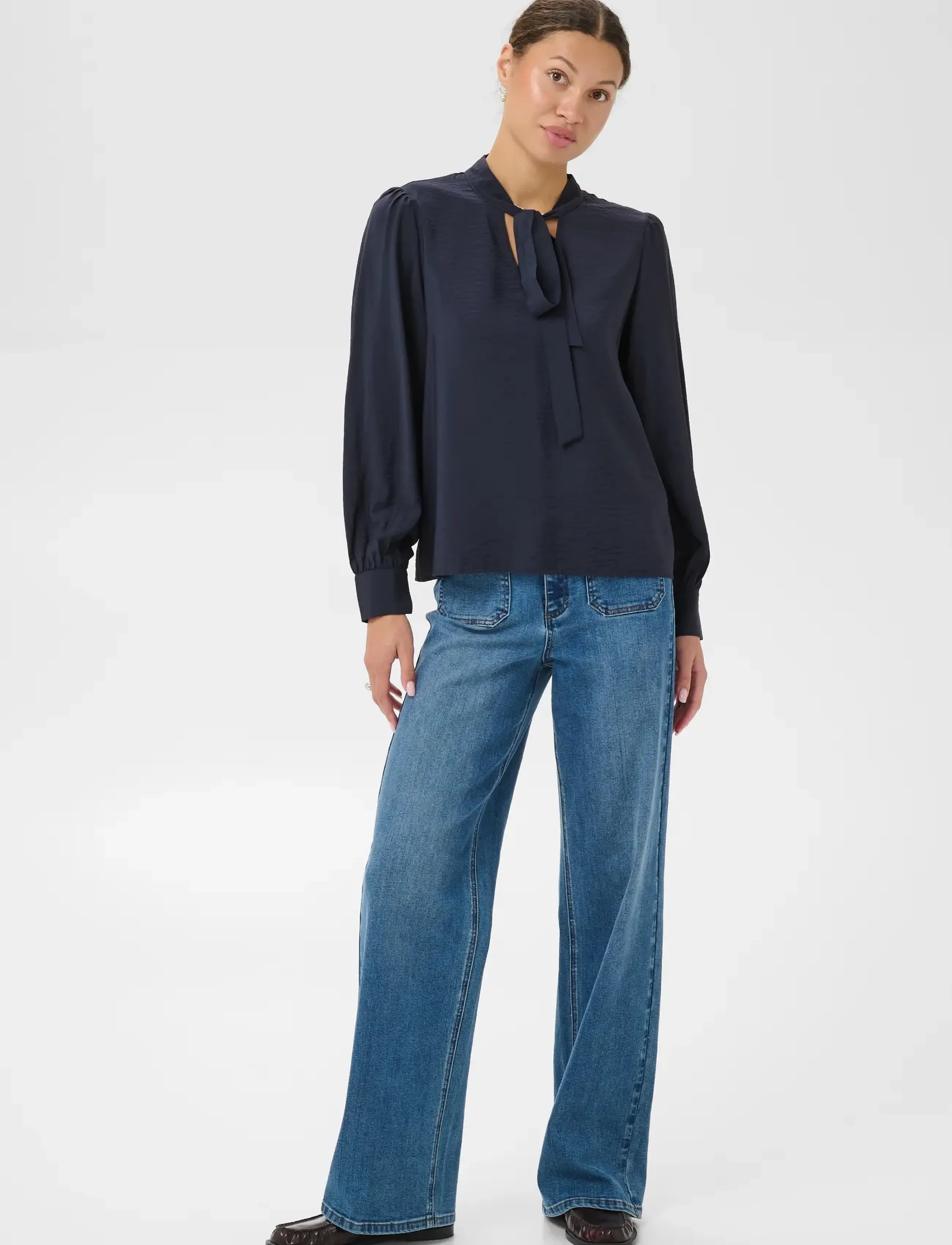 Kaffe - KAmaria Blouse - langärmelige blusen - graphite - 3