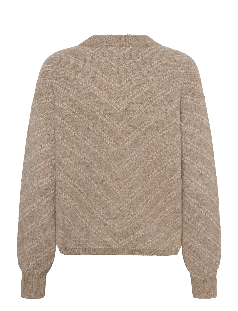 Kaffe - KAhillery Pullover - pullover - desert taupe m./chalk stripe - 1