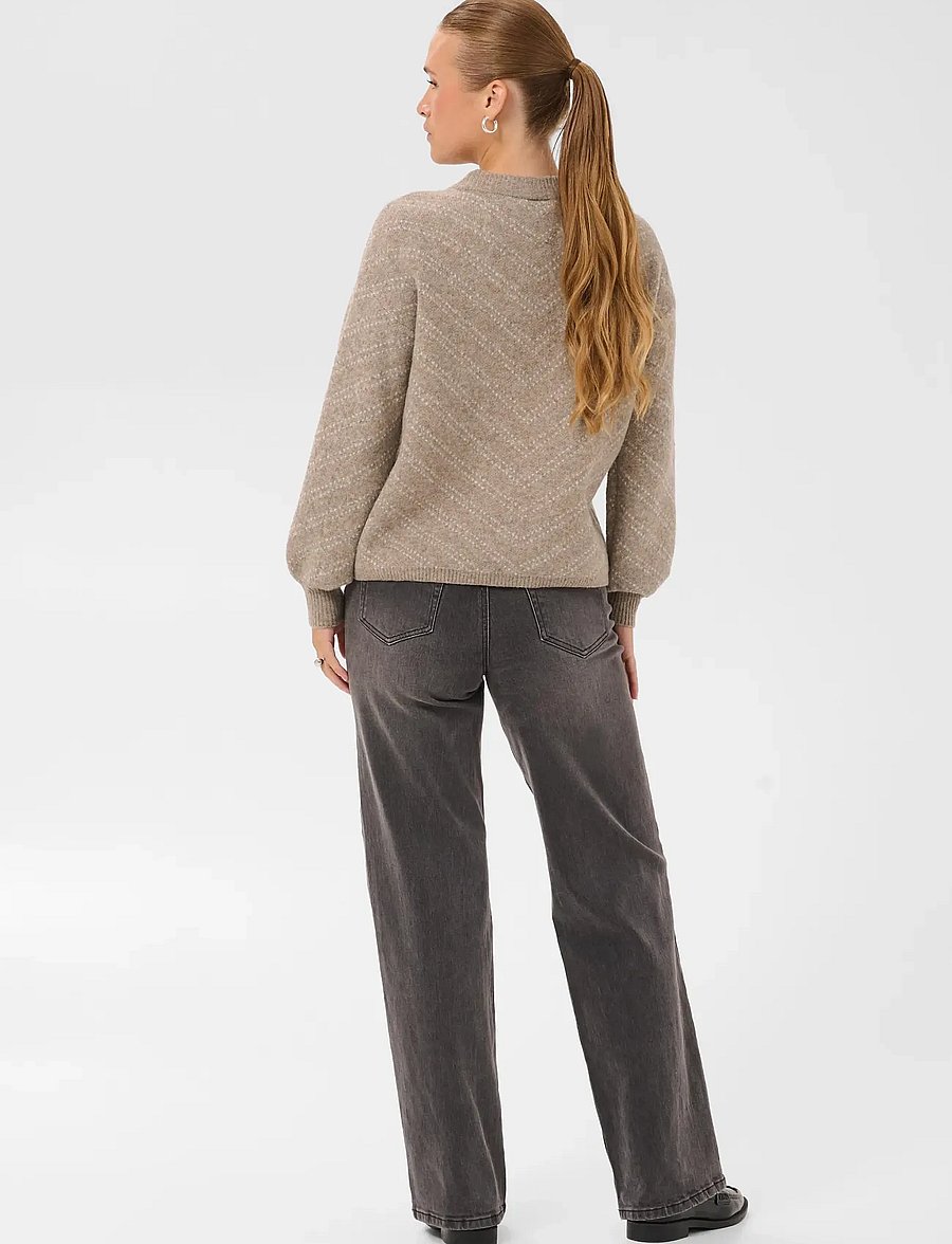 Kaffe - KAhillery Pullover - pullover - desert taupe m./chalk stripe - 4
