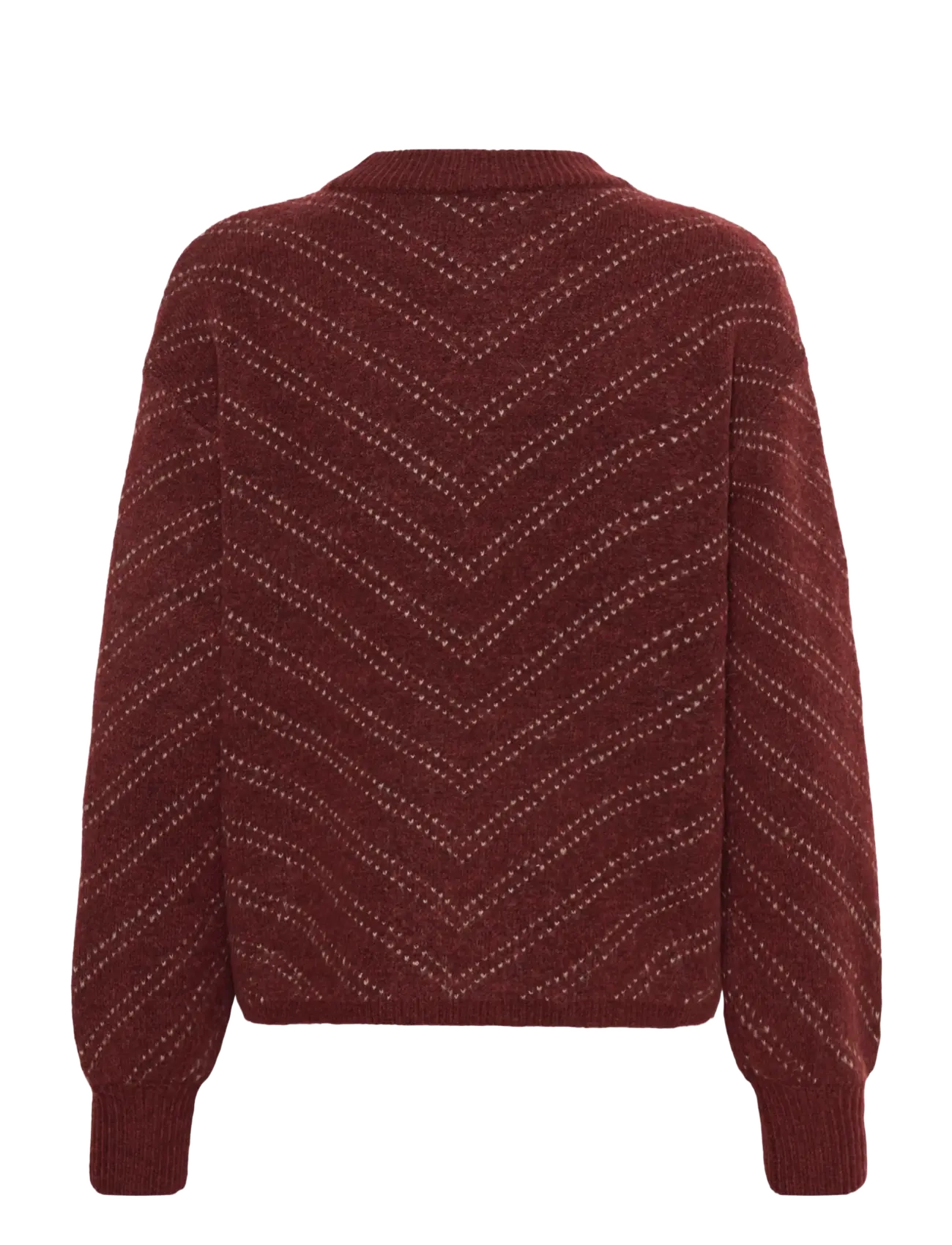 Kaffe - KAhillery Pullover - striktrøjer - port m./desert taupe m. stripe - 1