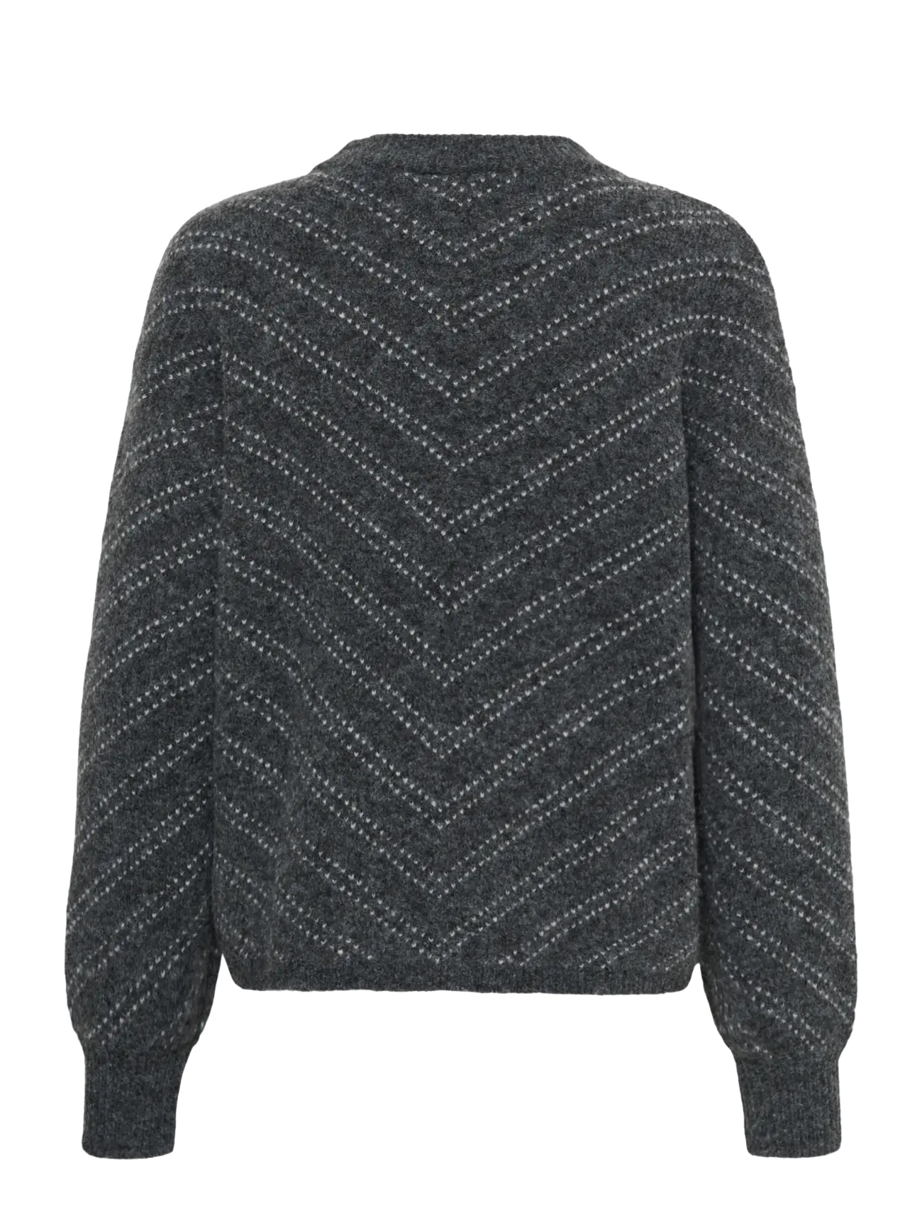 Kaffe - KAhillery Pullover - stickade tröjor - dark grey m./chalk stripe - 1