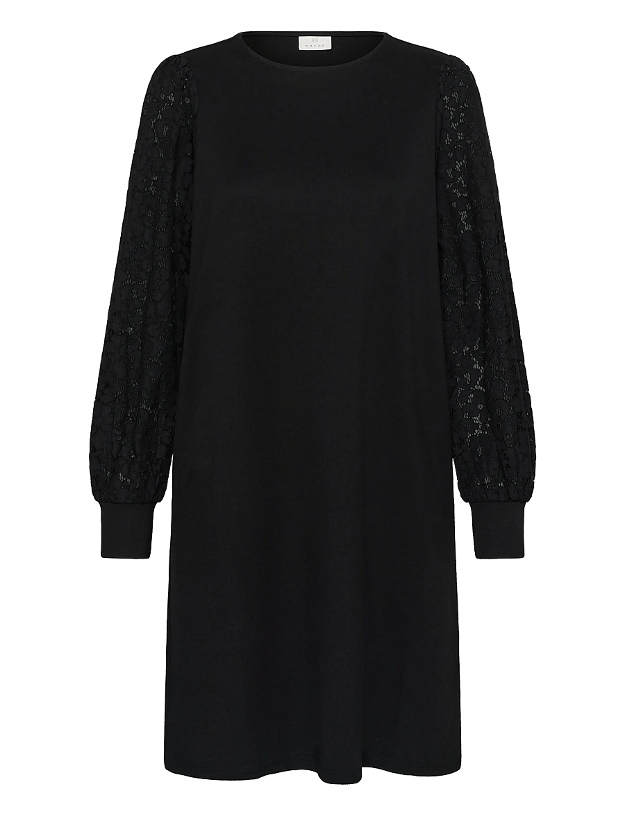 Kaffe - KApaula Dress - stickade klänningar - black deep - 0