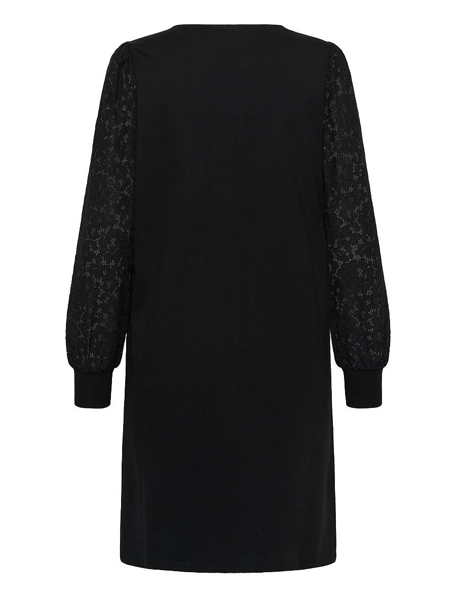 Kaffe - KApaula Dress - stickade klänningar - black deep - 1