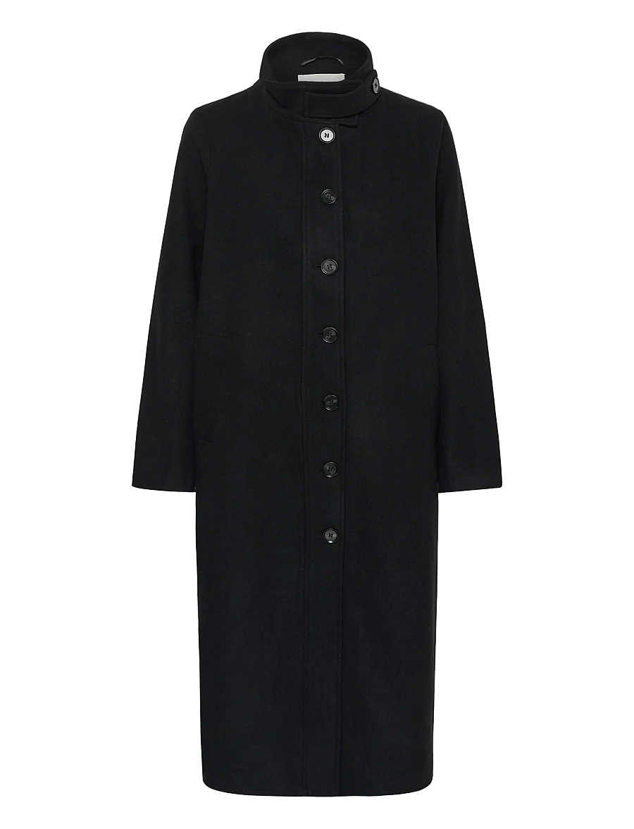 Kaffe - KAfanny Button Coat - winter jackets - black deep - 0