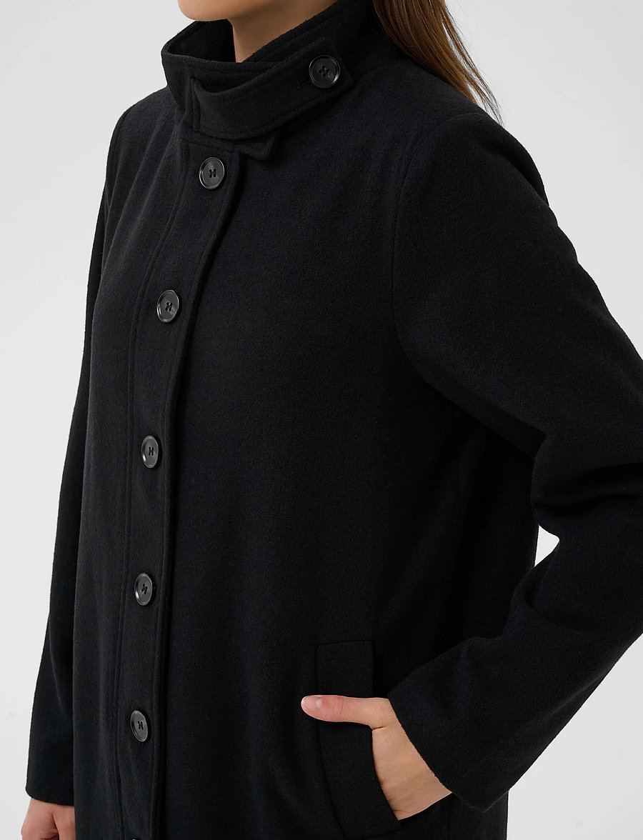 Kaffe - KAfanny Button Coat - winter jackets - black deep - 5