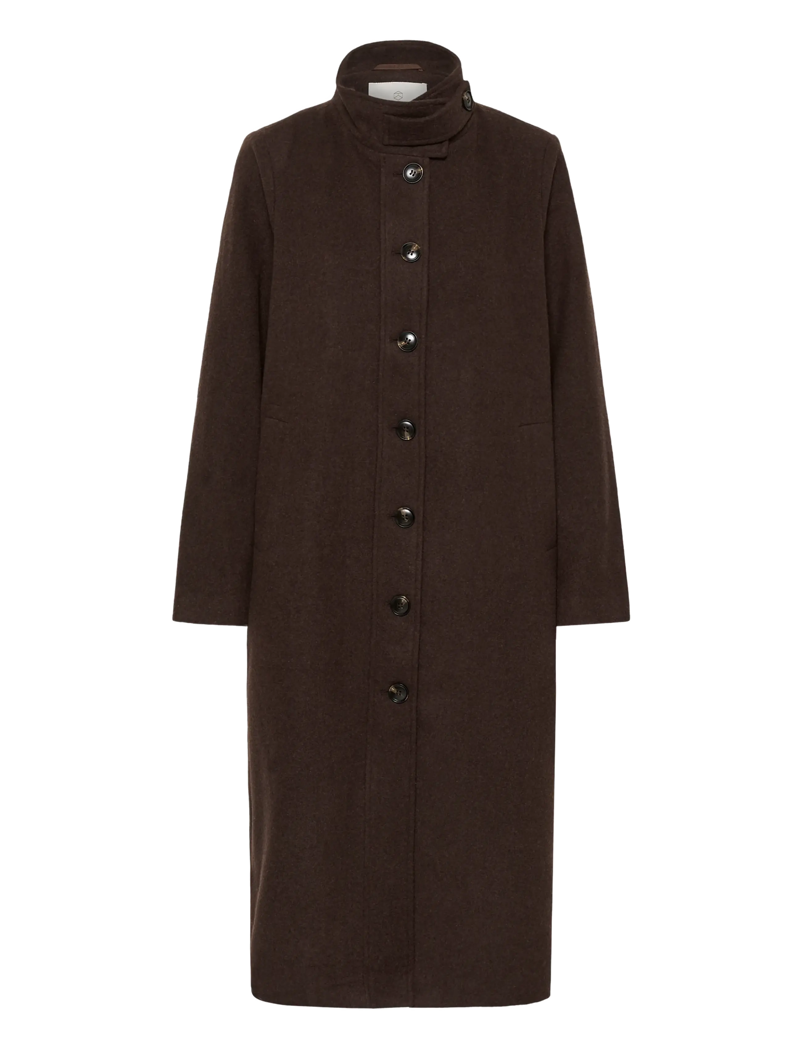 Kaffe KAfanny Button Coat - Winter jackets - CHOCOLATE BROWN / brown