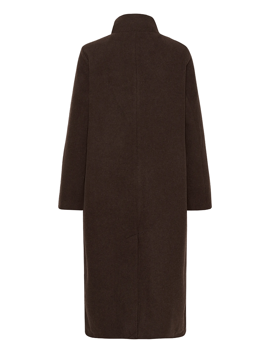 Kaffe - KAfanny Button Coat - winter jackets - chocolate brown - 1