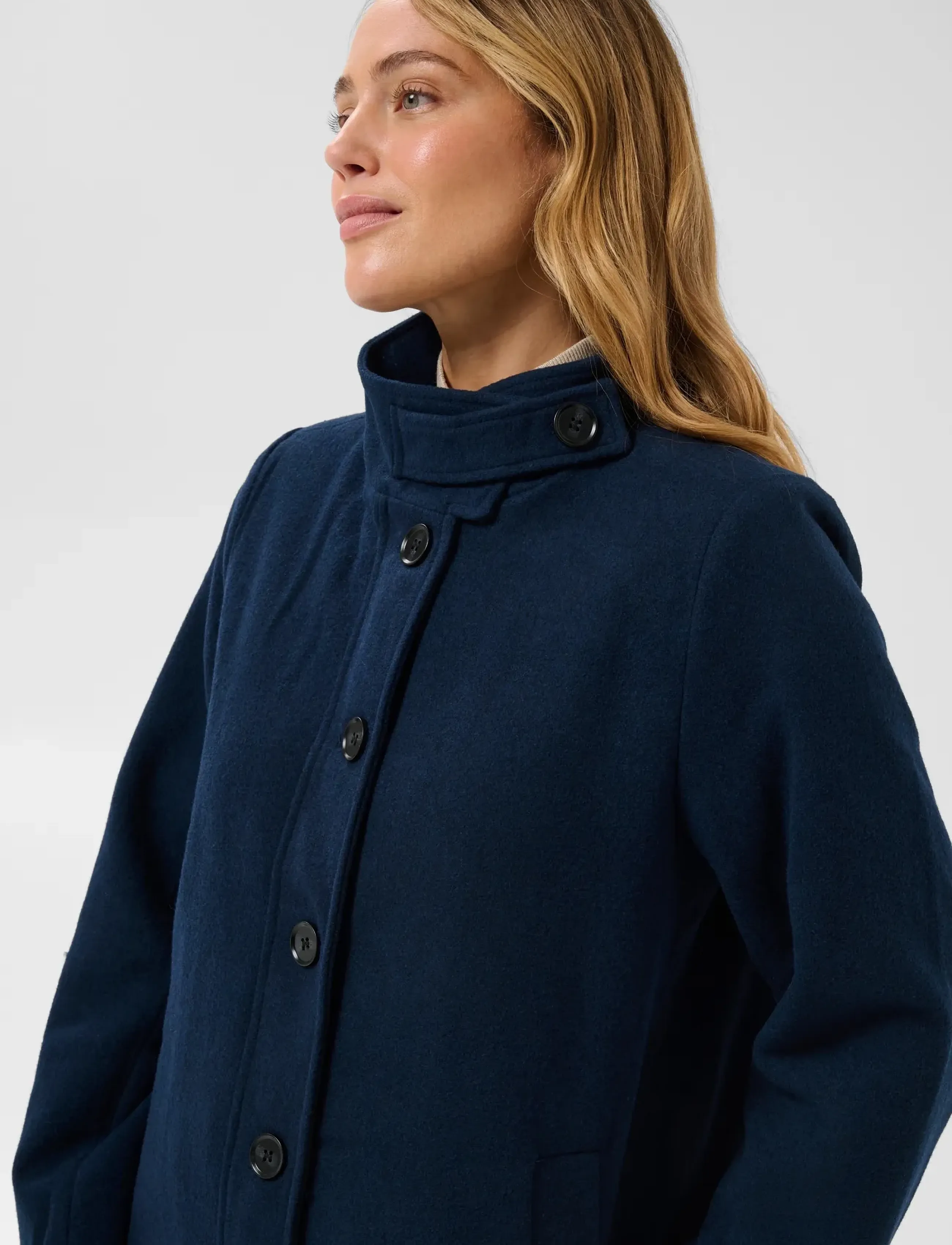 Kaffe - KAfanny Button Coat - vinterjakker - midnight marine - 4