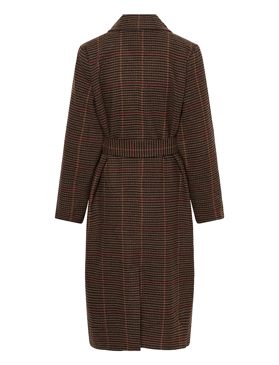 Kaffe - KAfanni Checked Coat - winter jackets - brown/multi check - 1