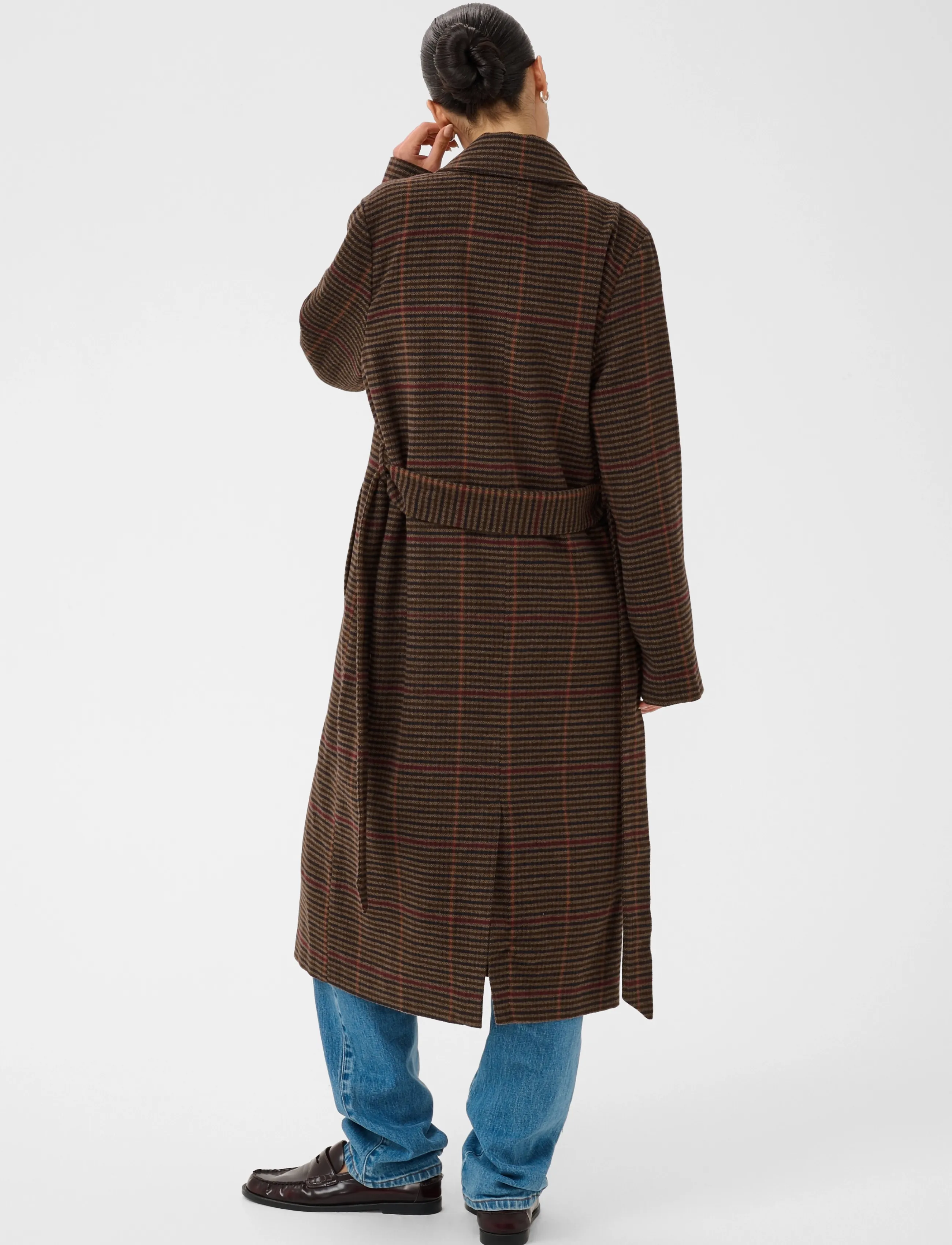 Kaffe - KAfanni Checked Coat - brown/multi check - 3