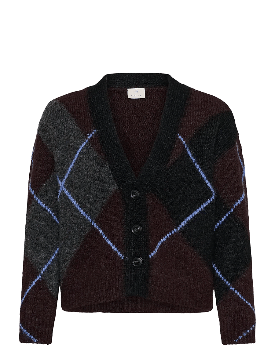 Kaffe - KAgrith Cardigan - strickjacken - dark grey melange / fudge - 0