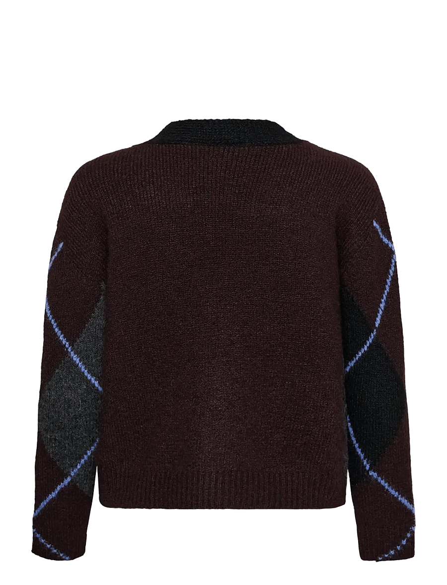 Kaffe - KAgrith Cardigan - strickjacken - dark grey melange / fudge - 1