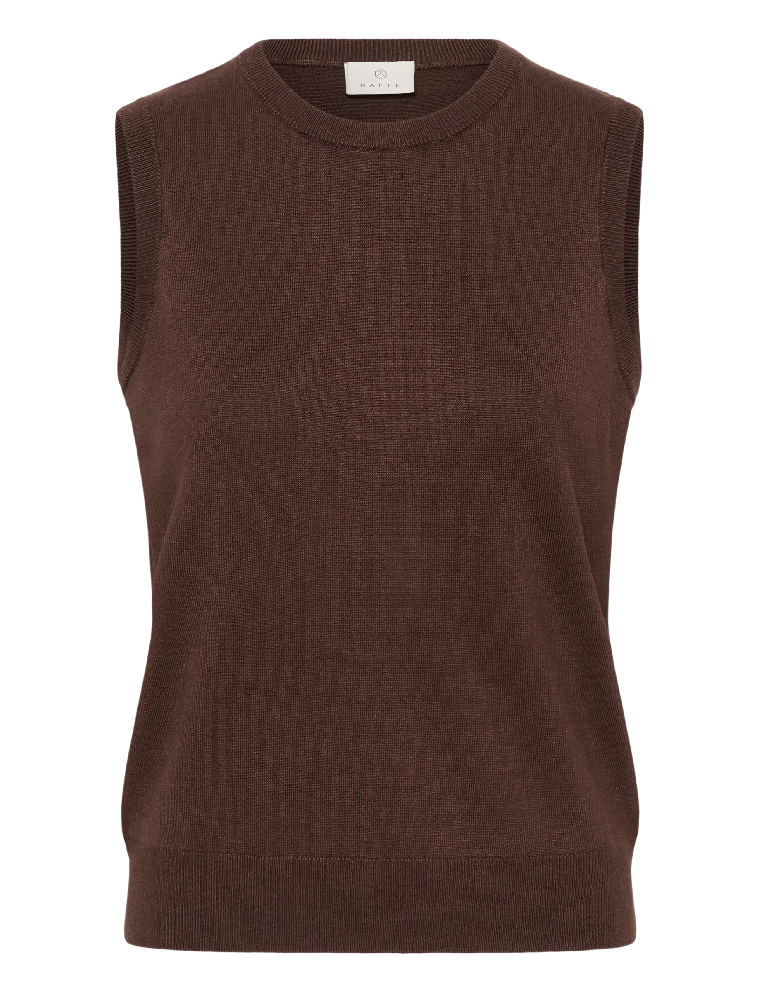 Kaffe KAlizza Knit Slipover - Kollektioner - CHOCOLATE BROWN / brown
