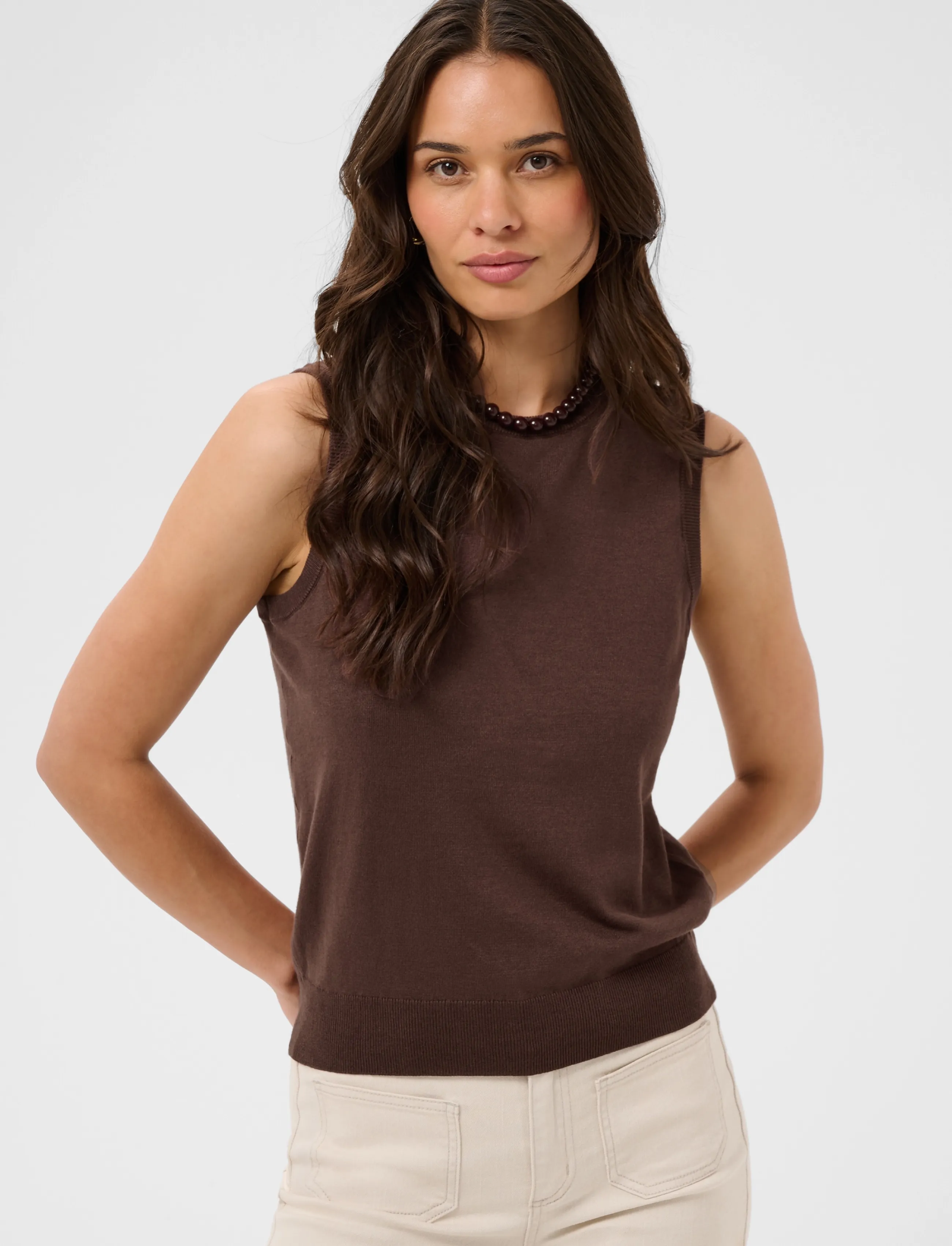 Kaffe - KAlizza Knit Slipover - chocolate brown - 2