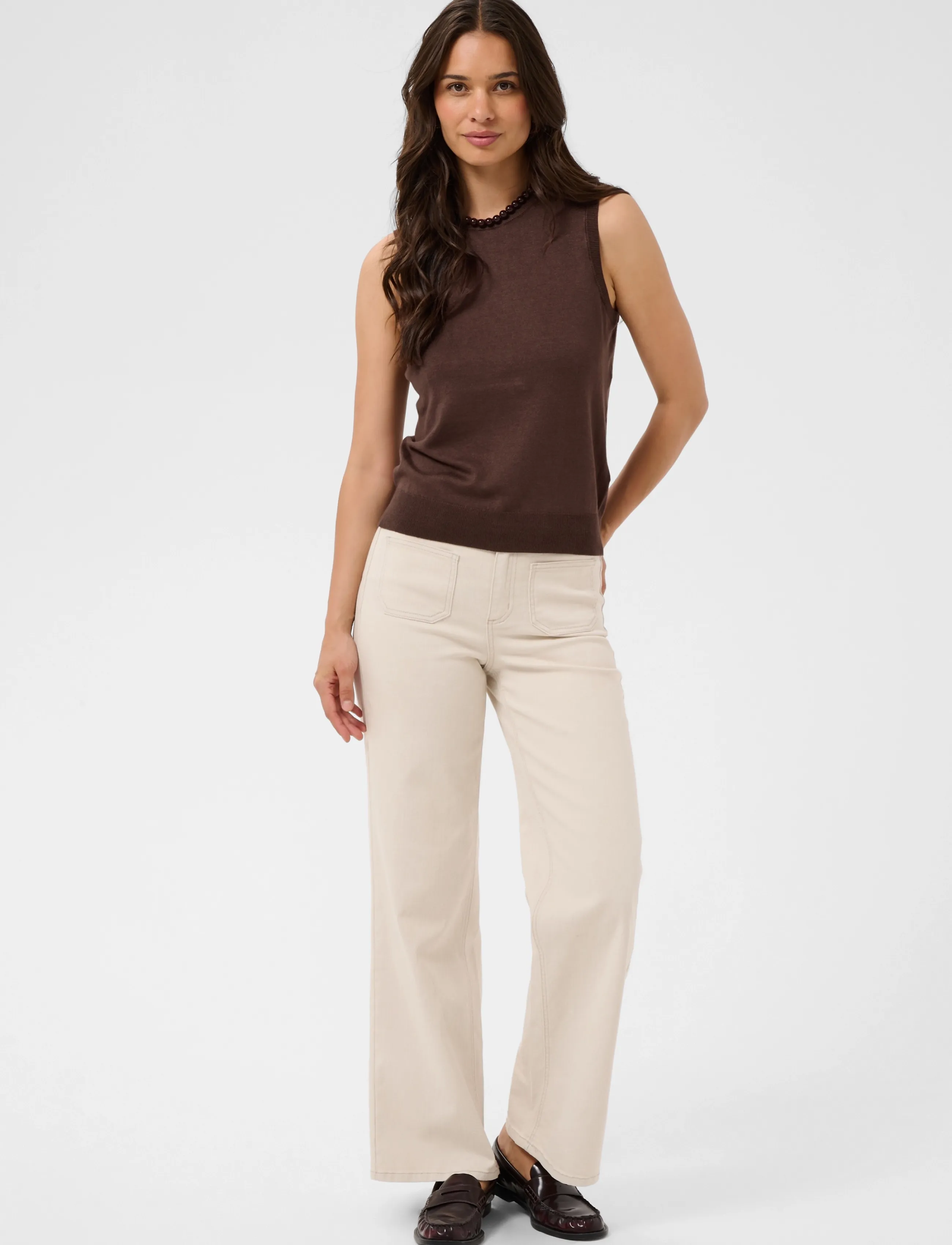 Kaffe - KAlizza Knit Slipover - chocolate brown - 3