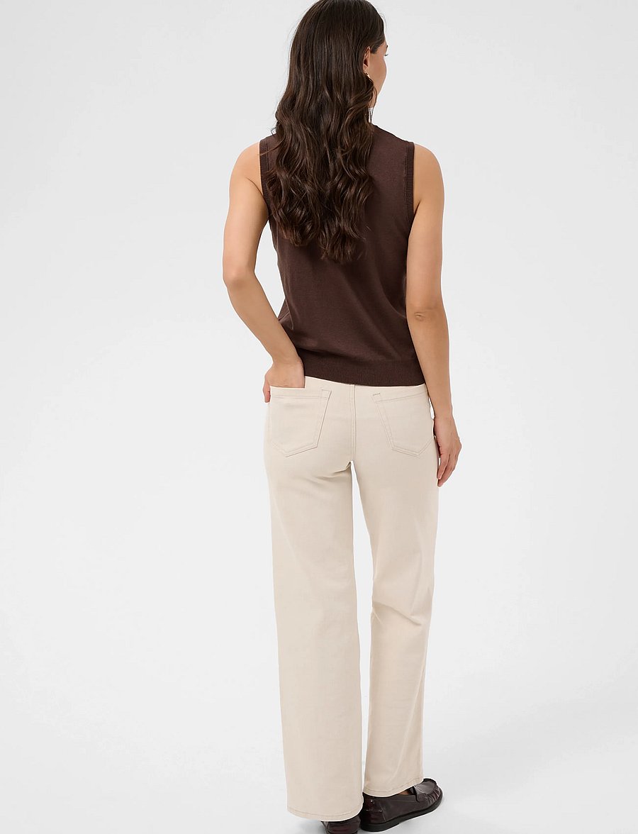 Kaffe - KAlizza Knit Slipover - strikveste - chocolate brown - 4