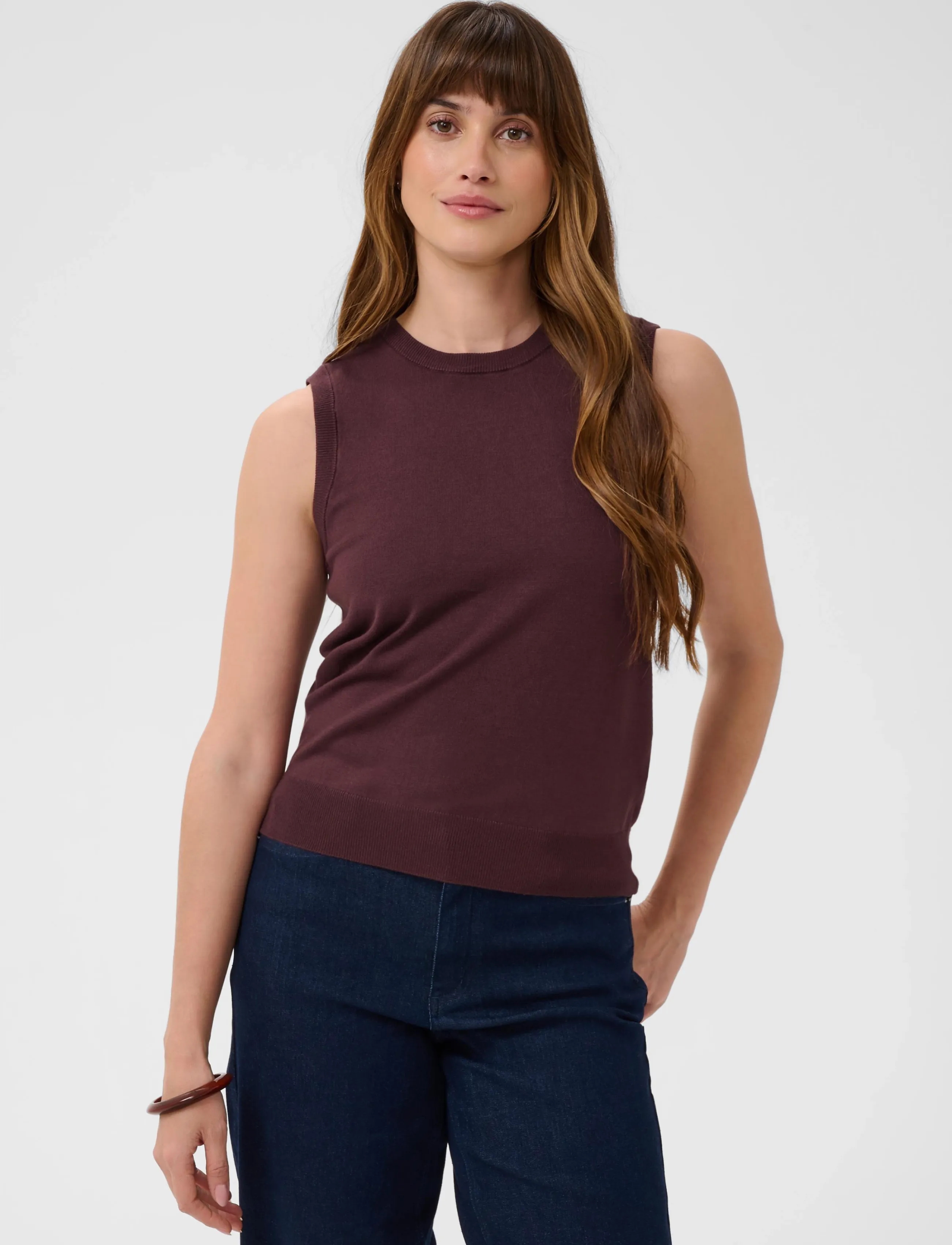 Kaffe - KAlizza Knit Slipover - fudge - 2
