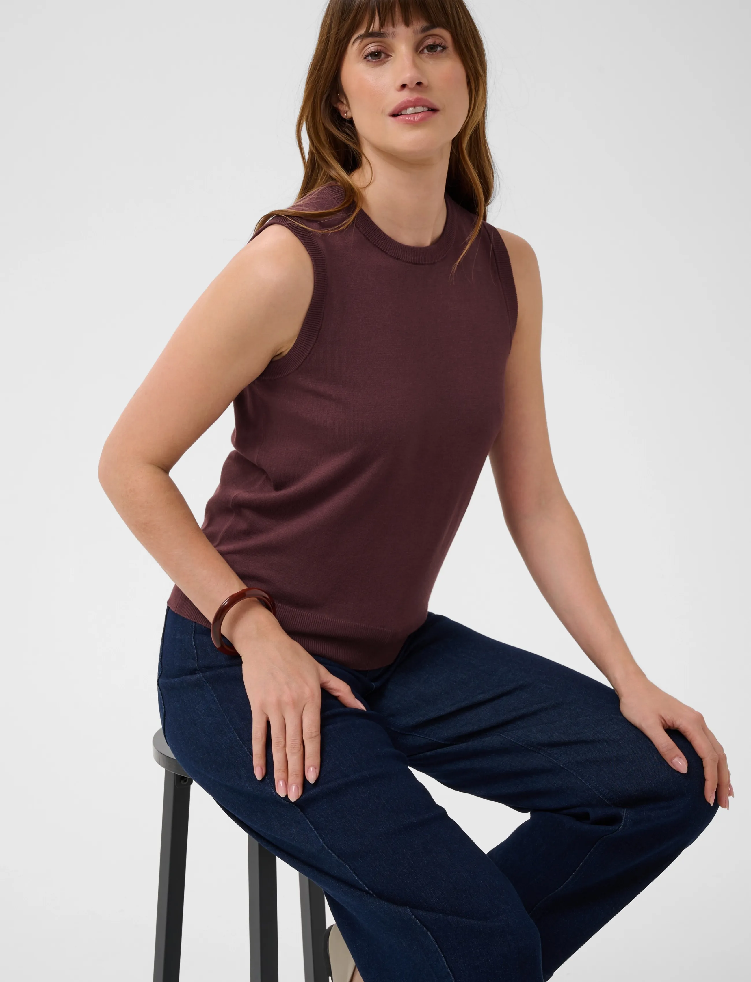 Kaffe - KAlizza Knit Slipover - fudge - 5