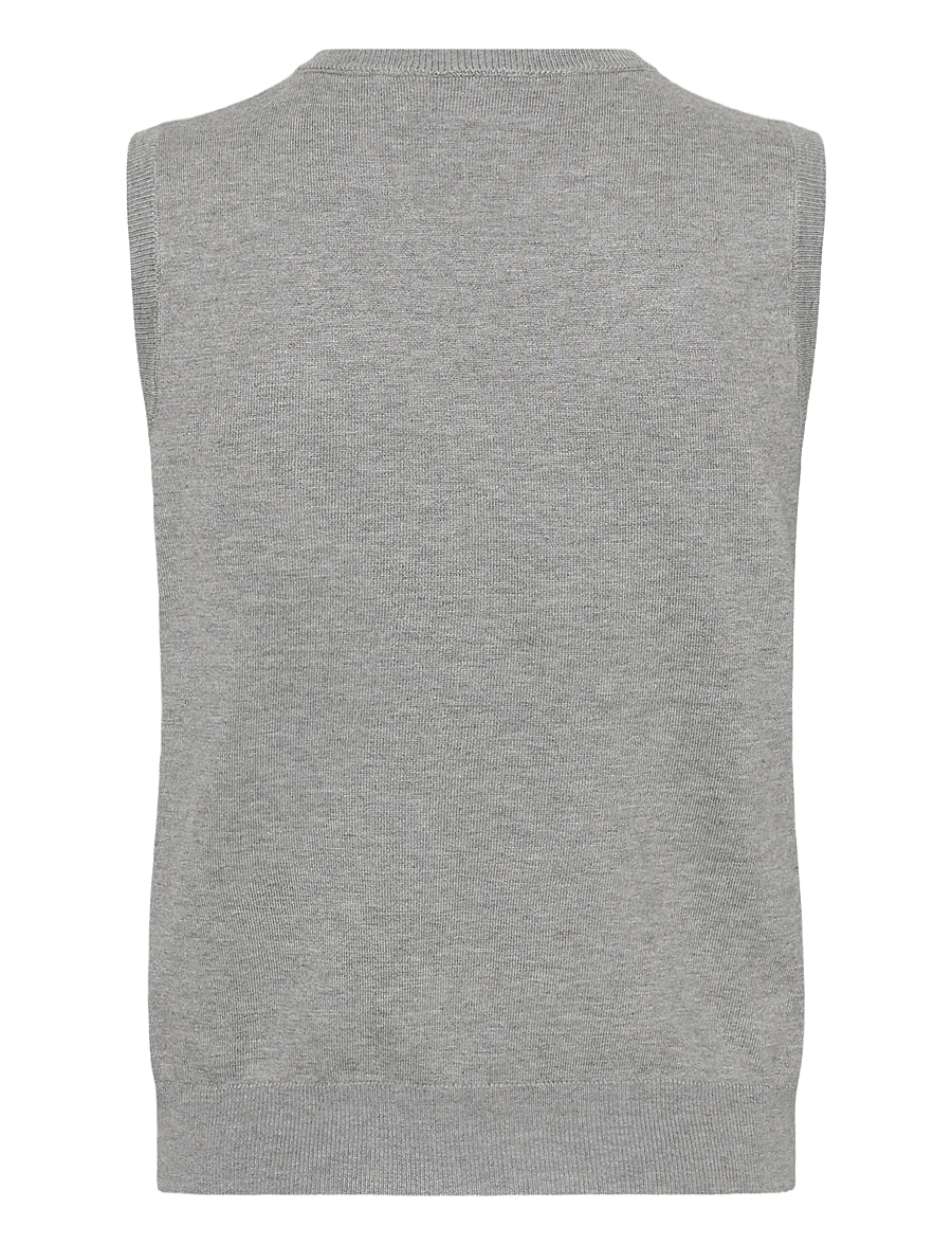 Kaffe - KAlizza Knit Slipover - strickwesten - grey melange - 1
