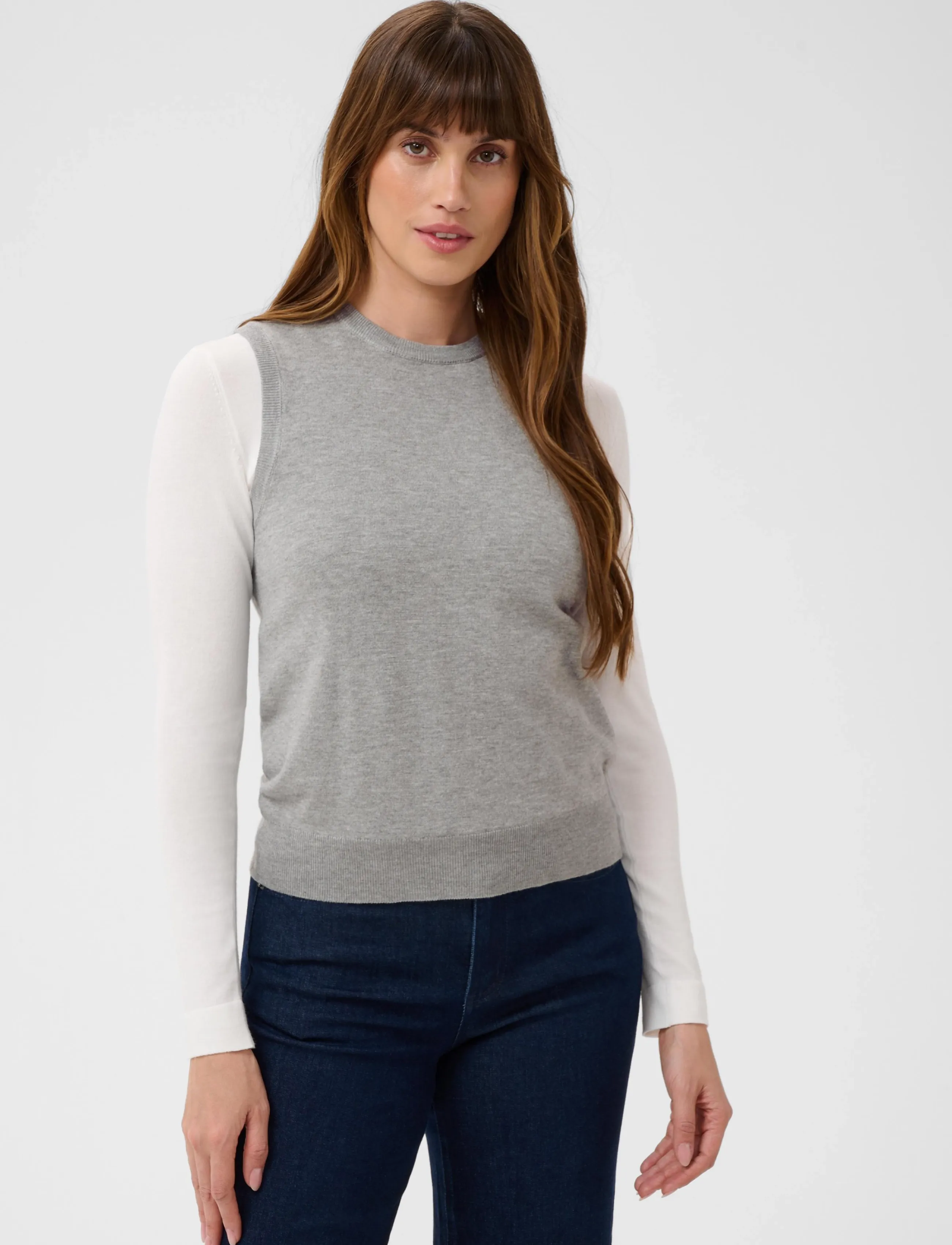 Kaffe - KAlizza Knit Slipover - grey melange - 2