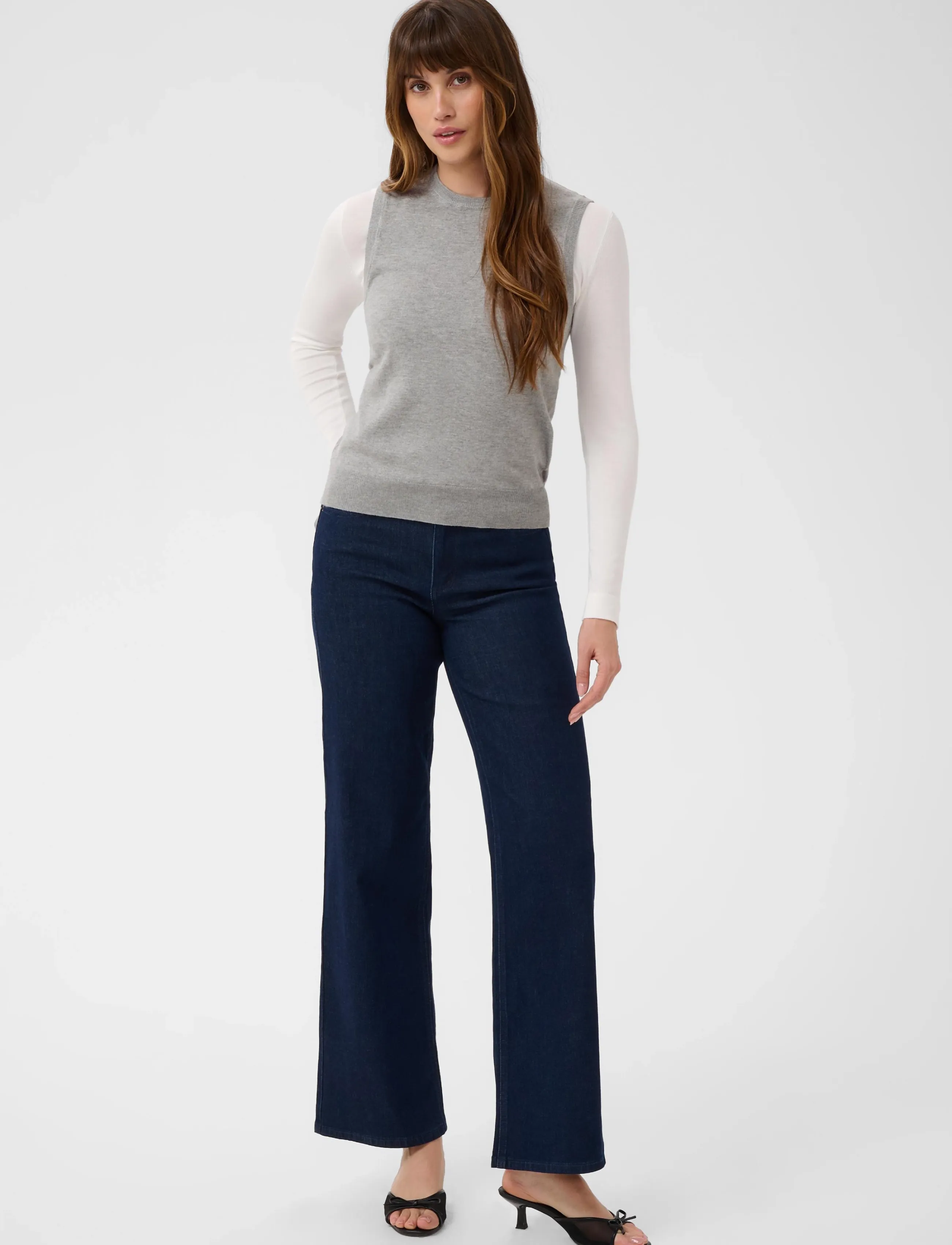 Kaffe - KAlizza Knit Slipover - grey melange - 3
