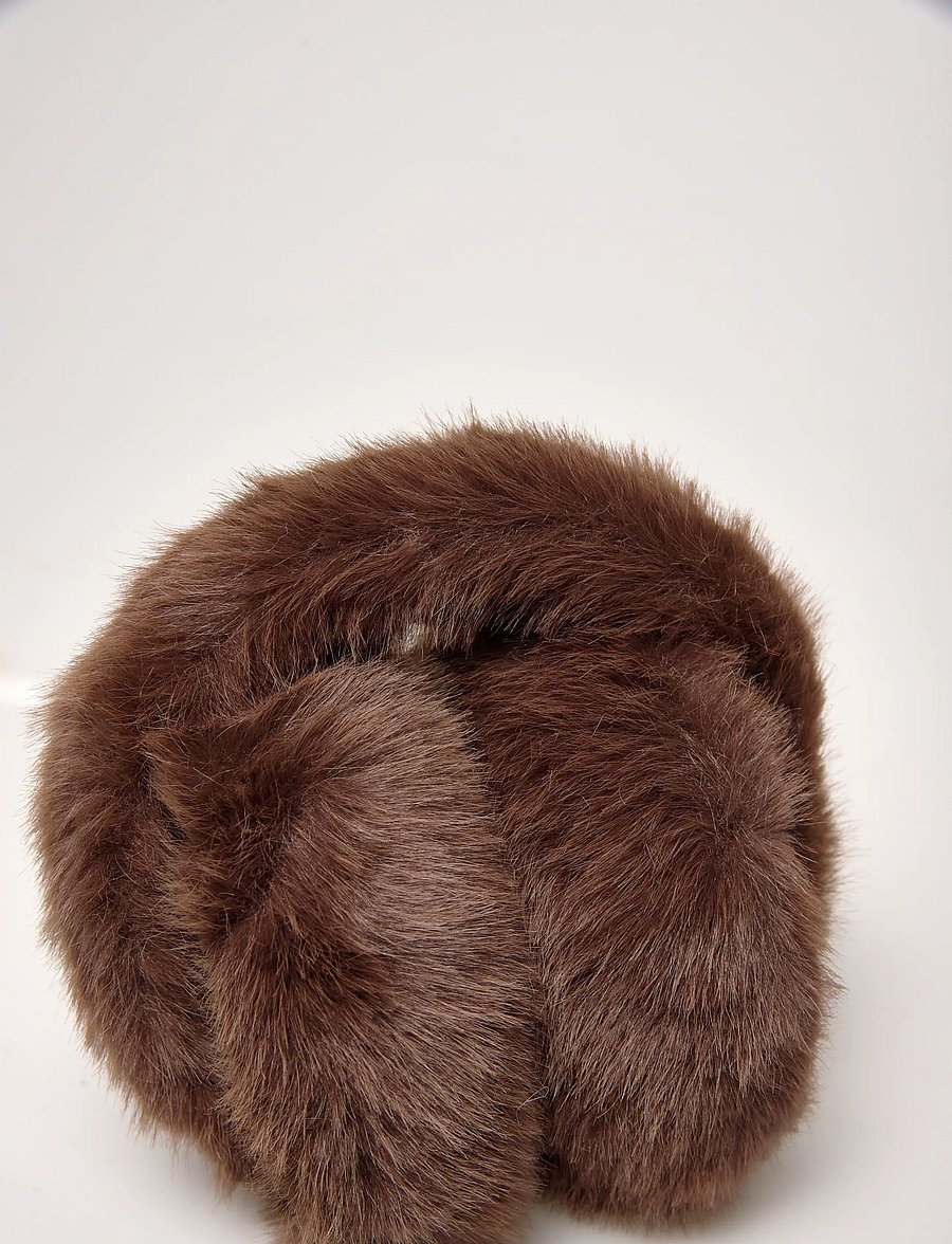 Kaffe - KAhazel Faux Fur Earmuffs - hårbånd - coffee bean cc - 2