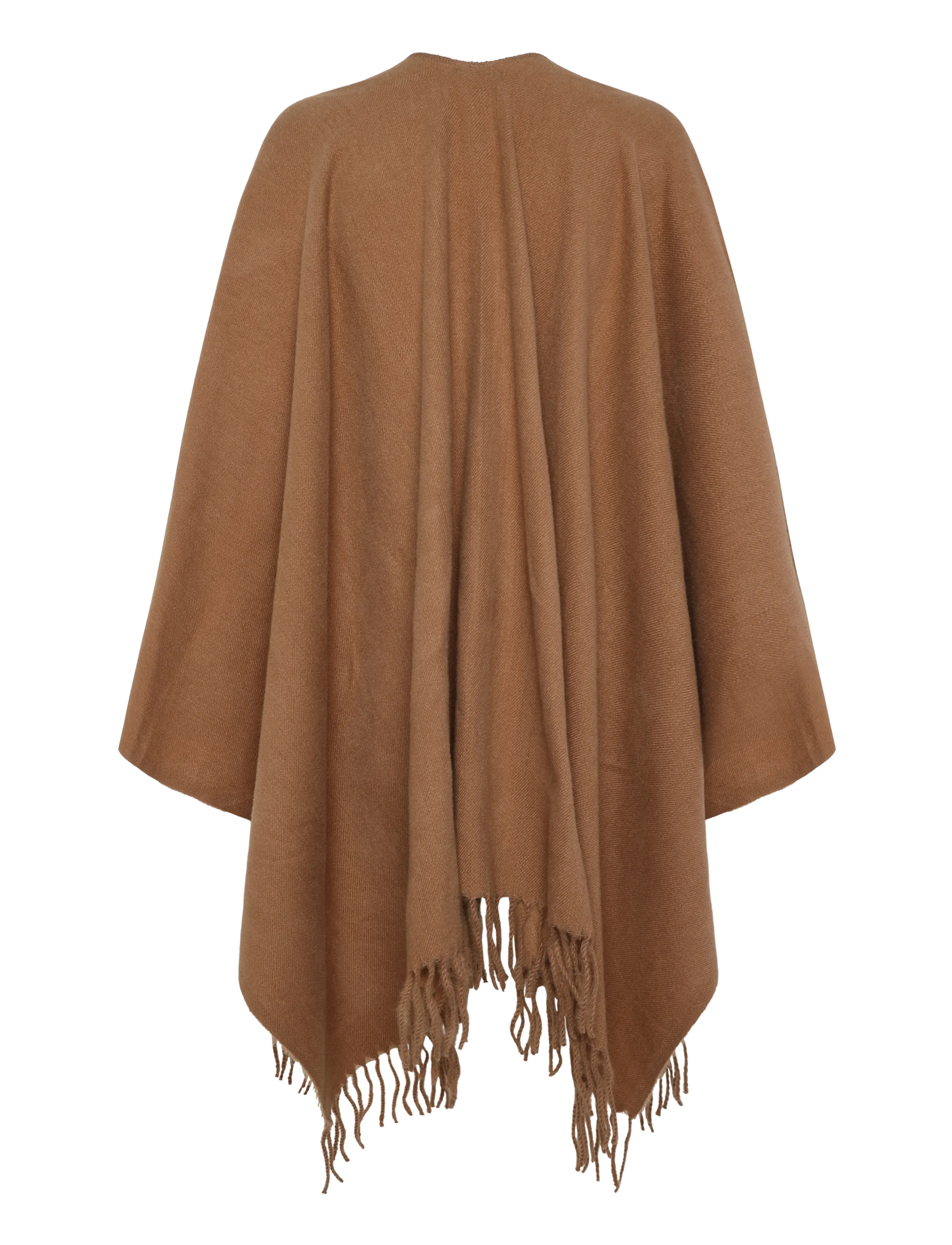 Kaffe - KAgaia Fringe Poncho - camel cc - 1