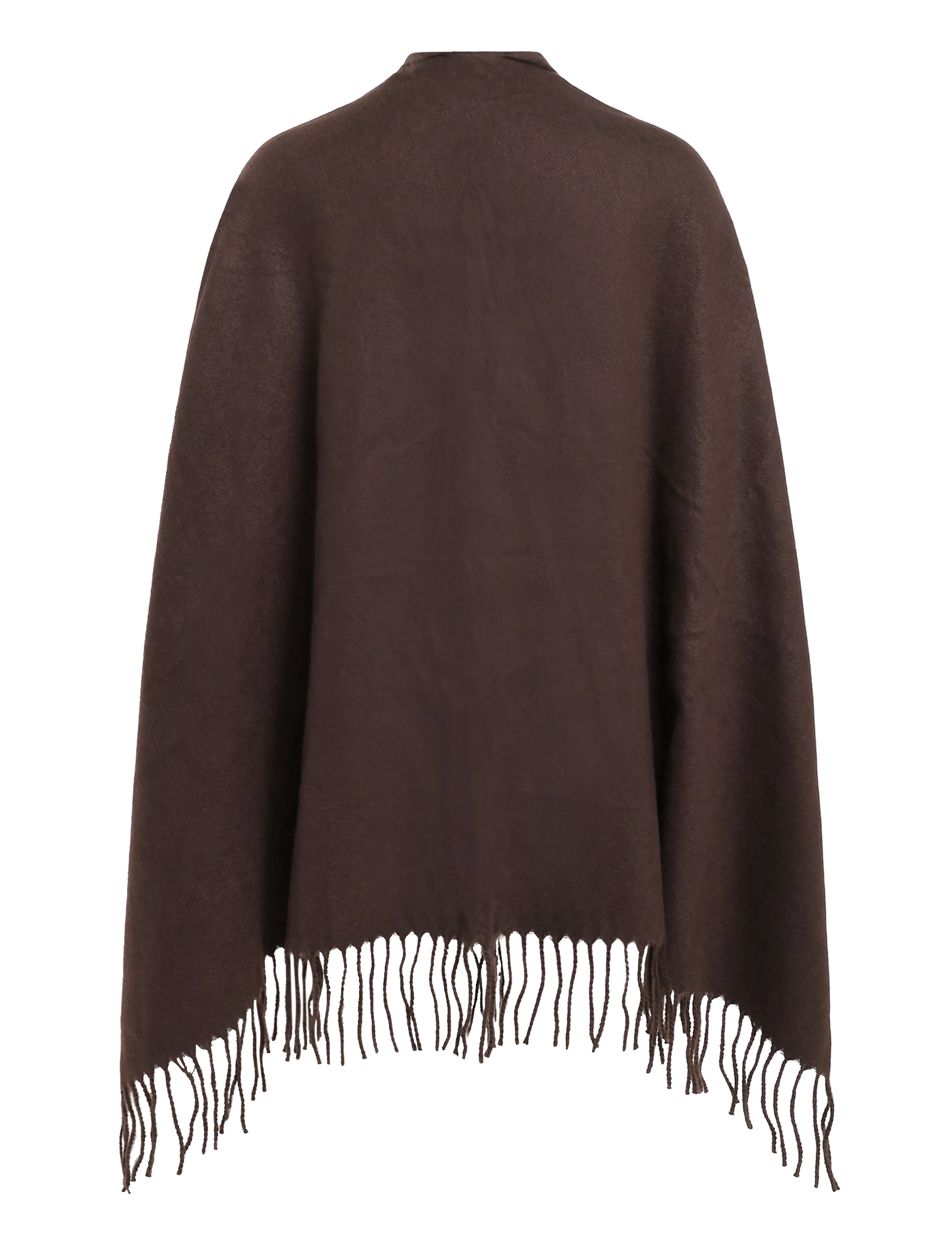 Kaffe - KAgaia Fringe Poncho - coffee bean - 1