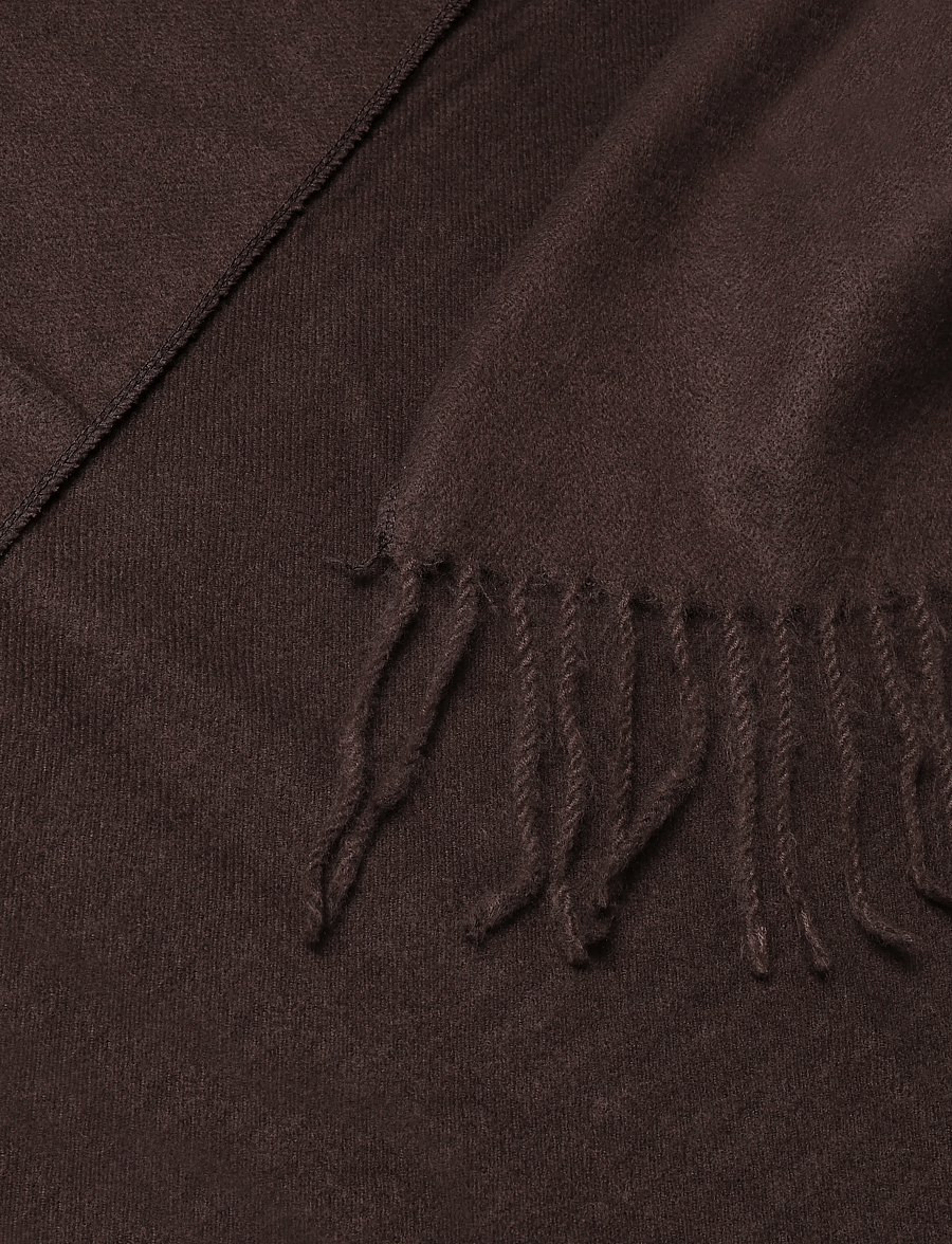 Kaffe - KAgaia Fringe Poncho - coffee bean - 3