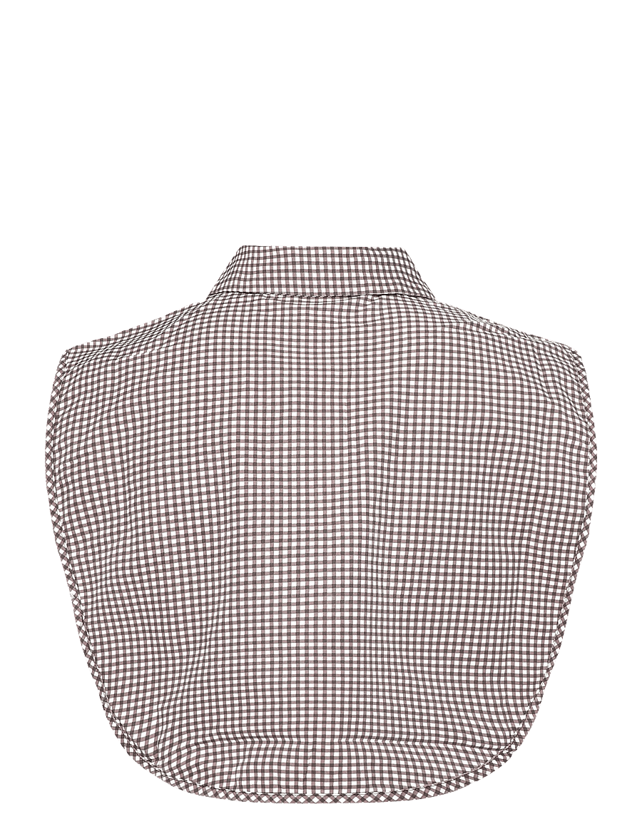 Kaffe - KAbine Checked Collar - coffee bean/chalk checks - 1