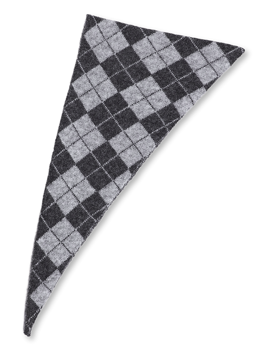 Kaffe - KAdahlia Argyle Scarf - halstørklæder - dark grey/grey argyle - 1