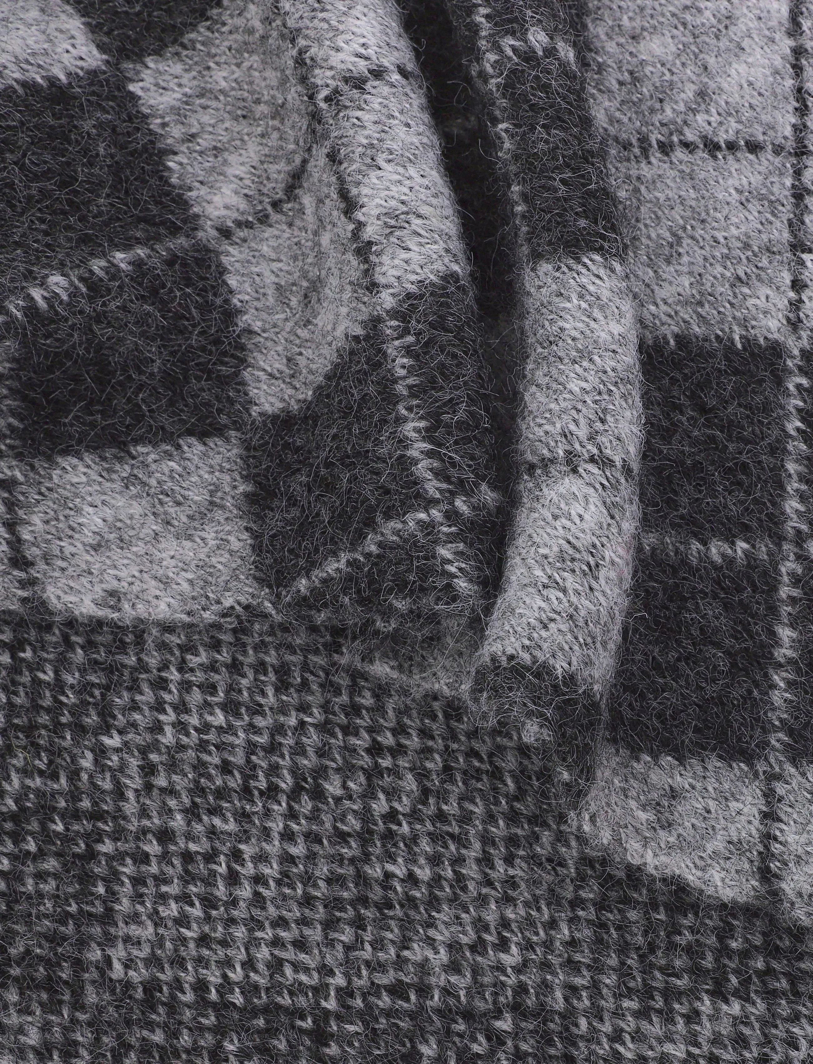 Kaffe - KAdahlia Argyle Scarf - halstørklæder - dark grey/grey argyle - 2
